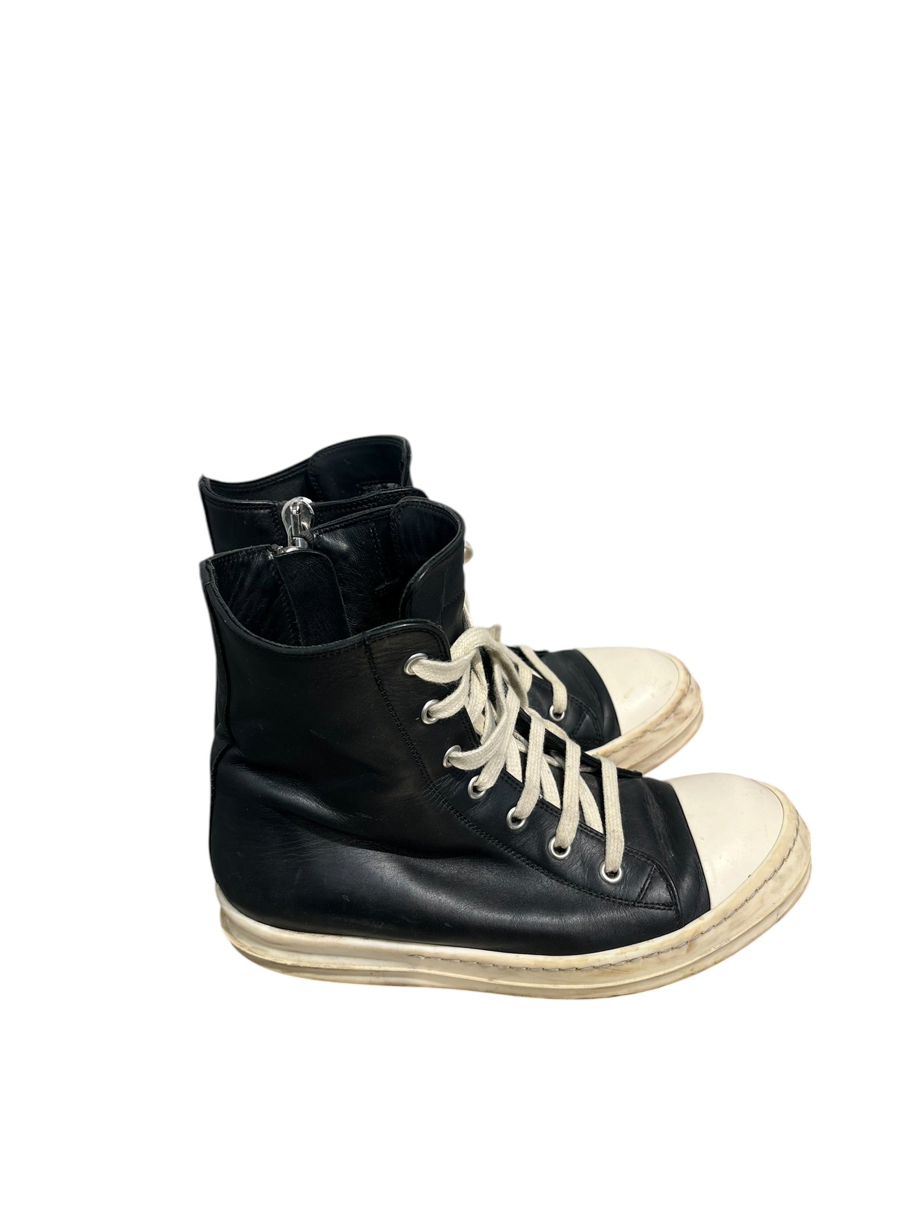 Rick Owens/Hi-Sneakers/EU 37/Leather/BLK/HEEL DRAG view 3