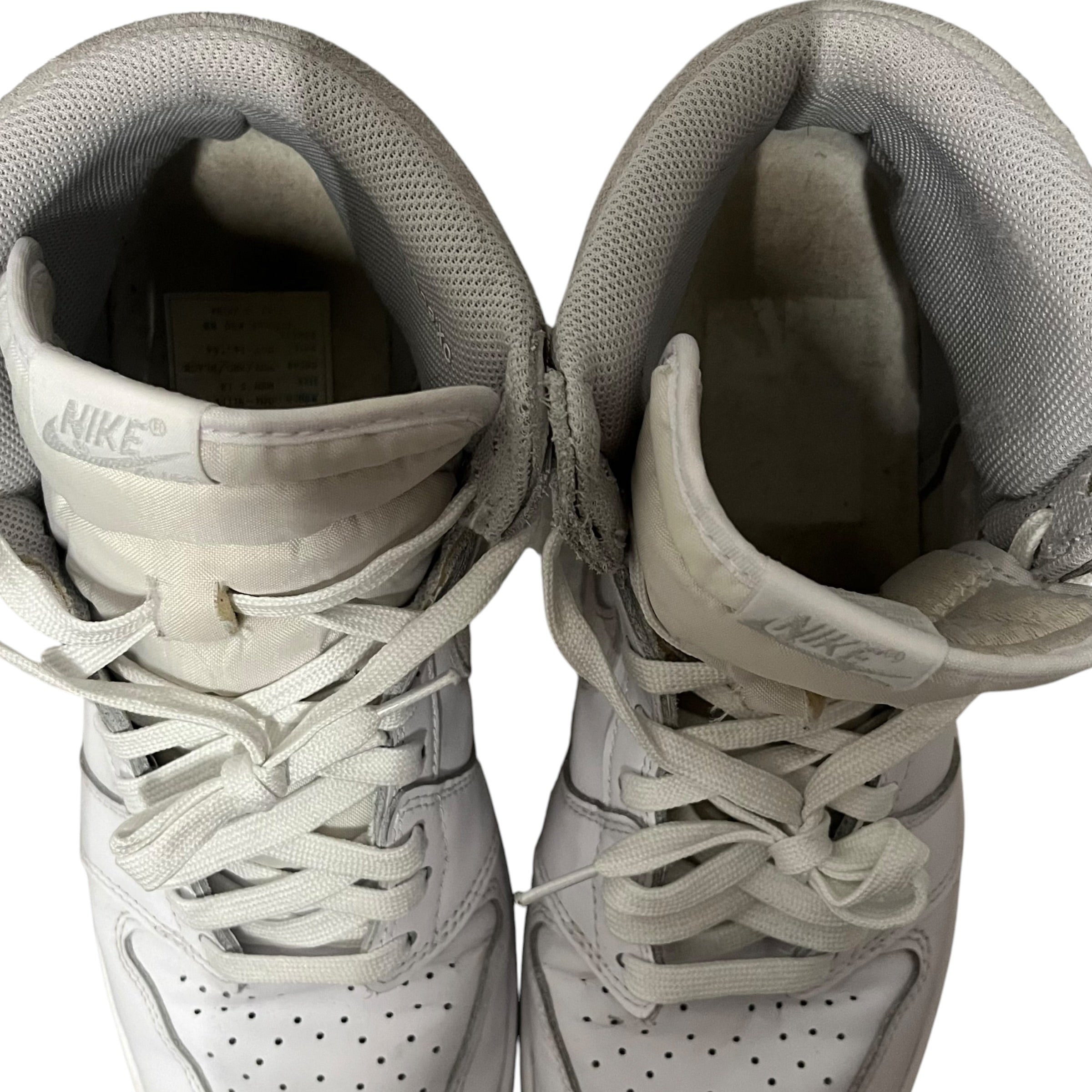 NIKE/Hi-Sneakers/US 12/Leather/WHT/85 high view 4