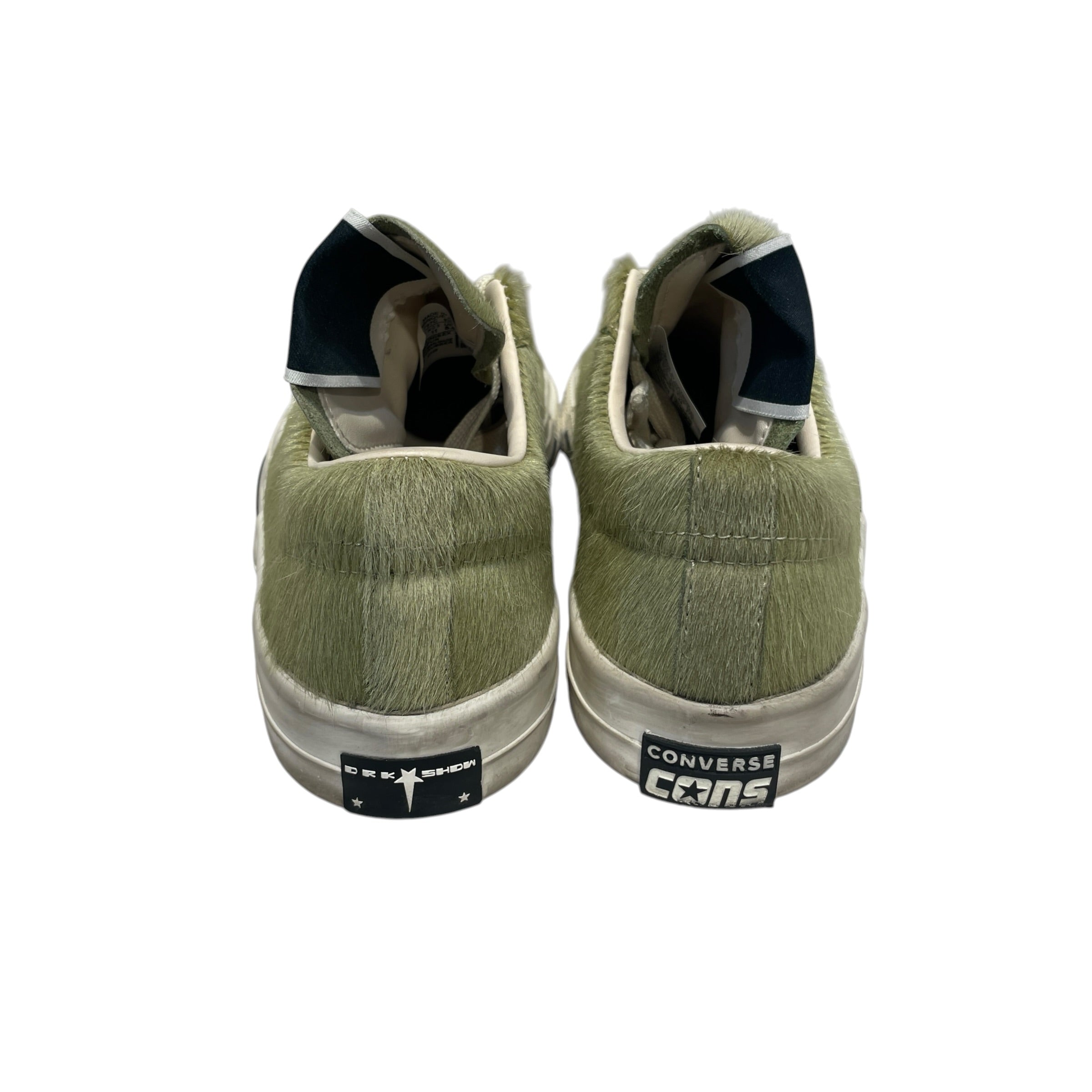 RICK OWENS DRKSHDW/CONVERSE/Low-Sneakers/US 9.5/Animal Pattern/Leather/GRN/One Star Pro Low Acid/Black view 6