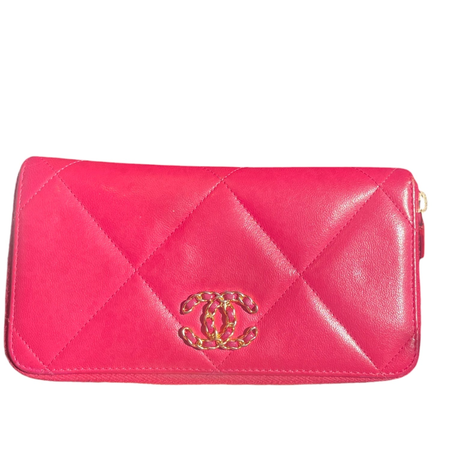 CHANEL/Long Wallet/Leather/PNK/MATELASSE 19 CHAIN COCO view 1