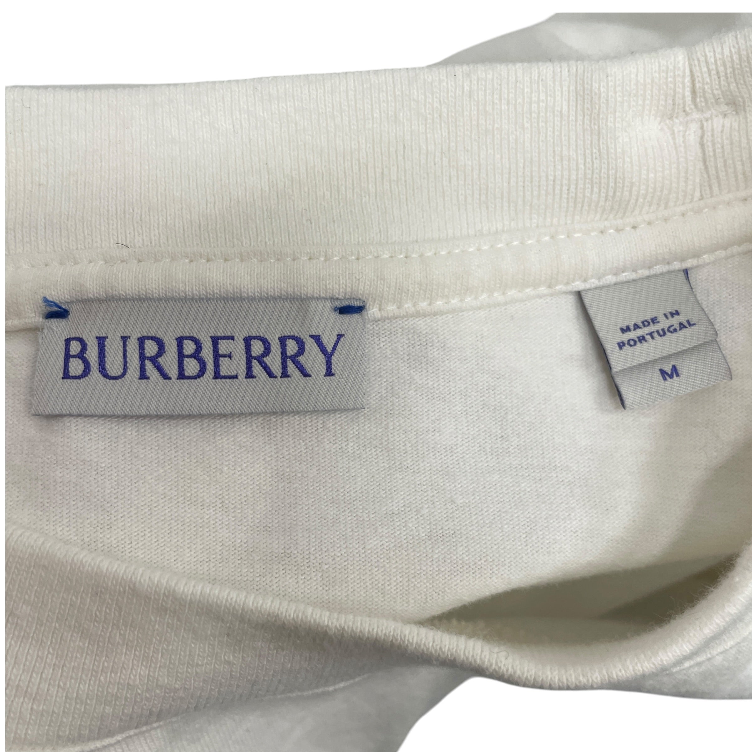 BURBERRY/T-Shirt/M/Cotton/WHT/LOGO ROSE EMBROIDERY view 3