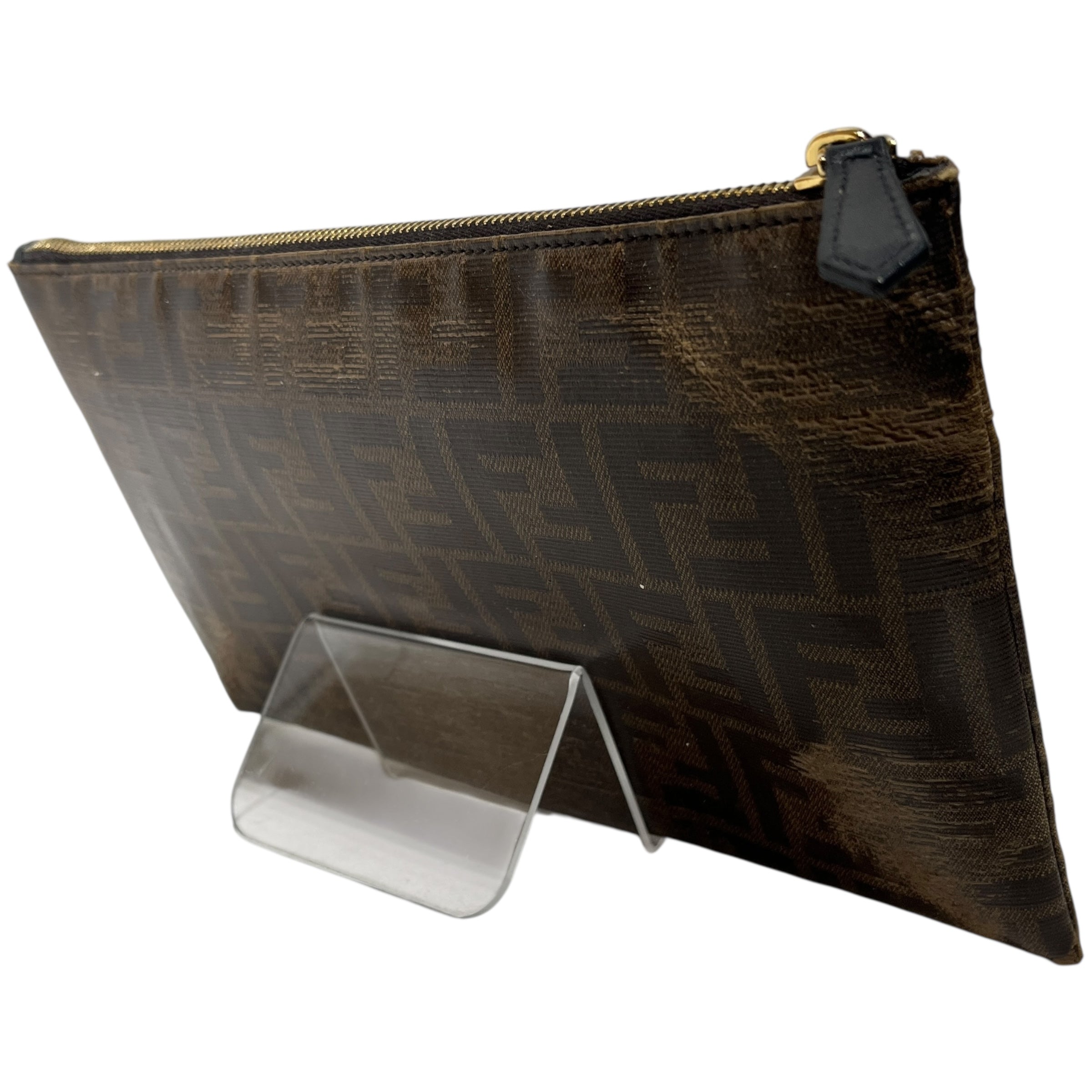 FENDI/Clutch Bag/Monogram/Leather/BRW/FF CLUTCH view 2