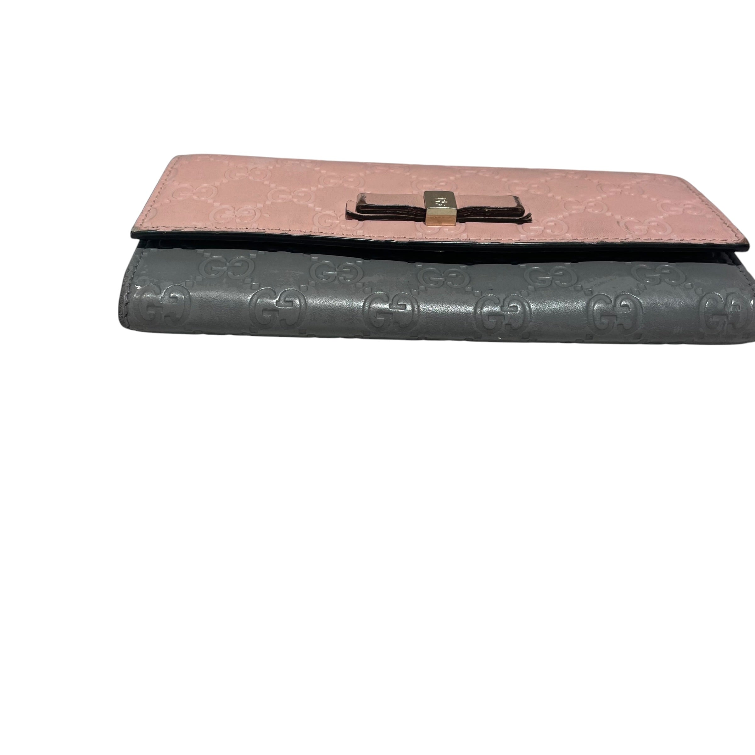 GUCCI/Long Wallet/Leather/PNK/L's/PNK & GRY Guccissima view 6