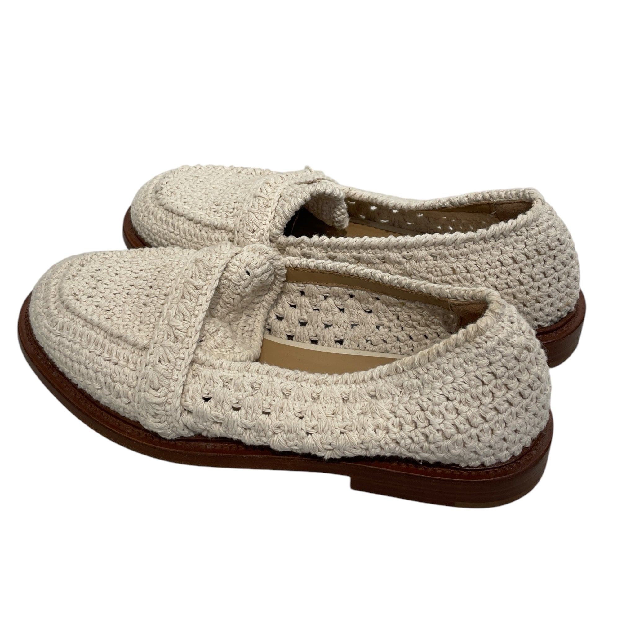 Chloe/Loafers/US 8.5/CRM/crochet loafers view 2