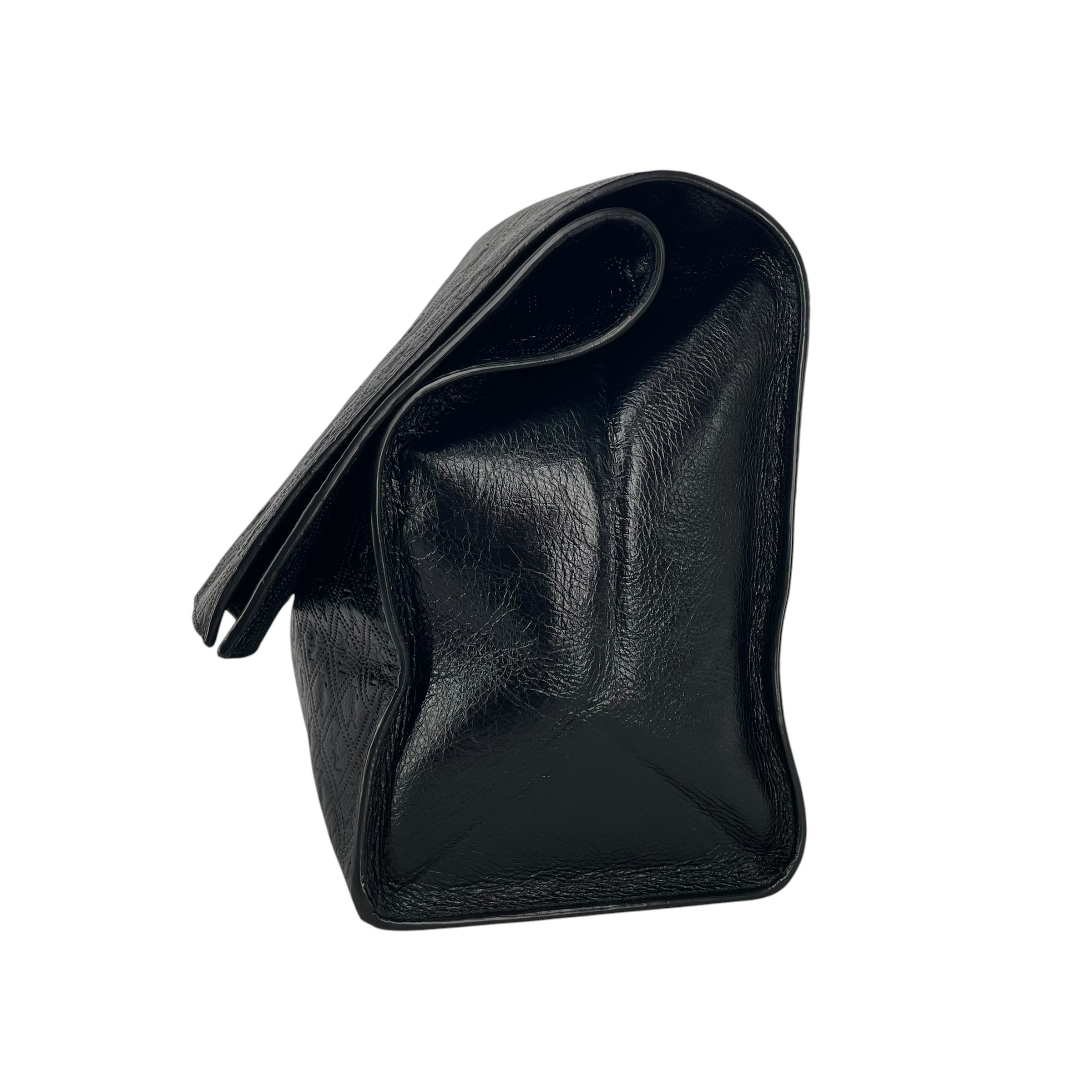 SAINT LAURENT/Pouch/Monogram/Leather/BLK/DELI PAPER BAG view 3
