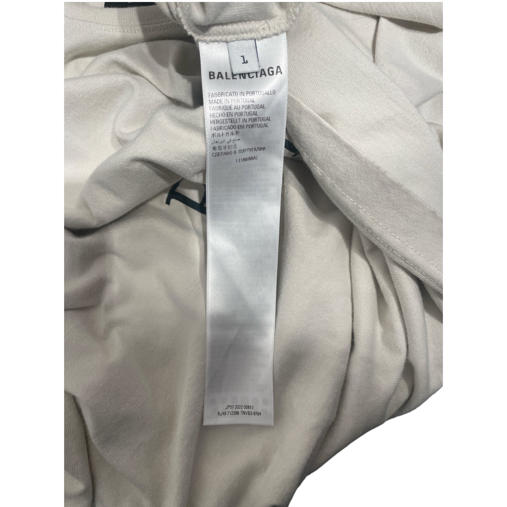 BALENCIAGA/T-Shirt/L/Cotton/CRM/Be different view 4