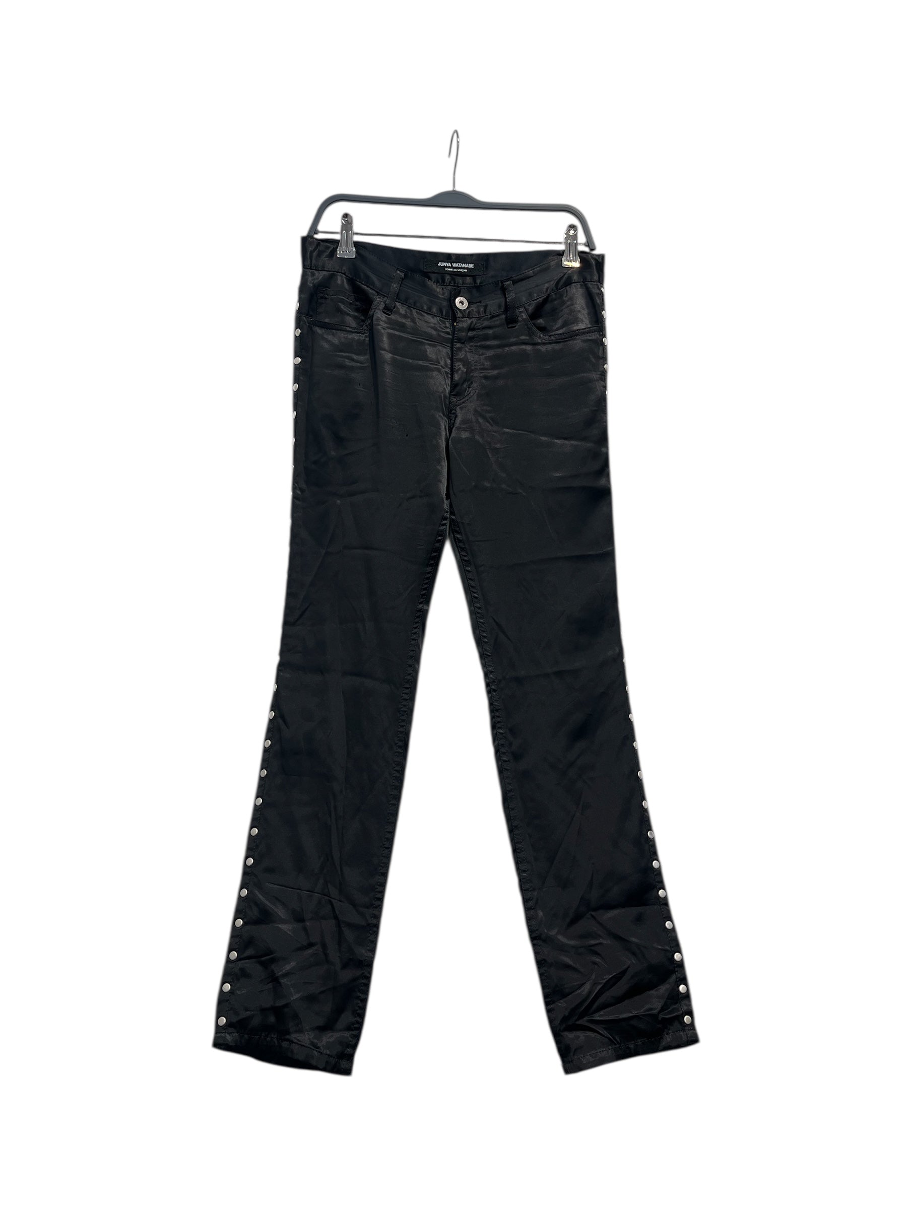 JUNYA WATANABE COMME des GARCONS/Bottoms/S/Rayon/BLK/SILVER STUDDED SIDES view 1