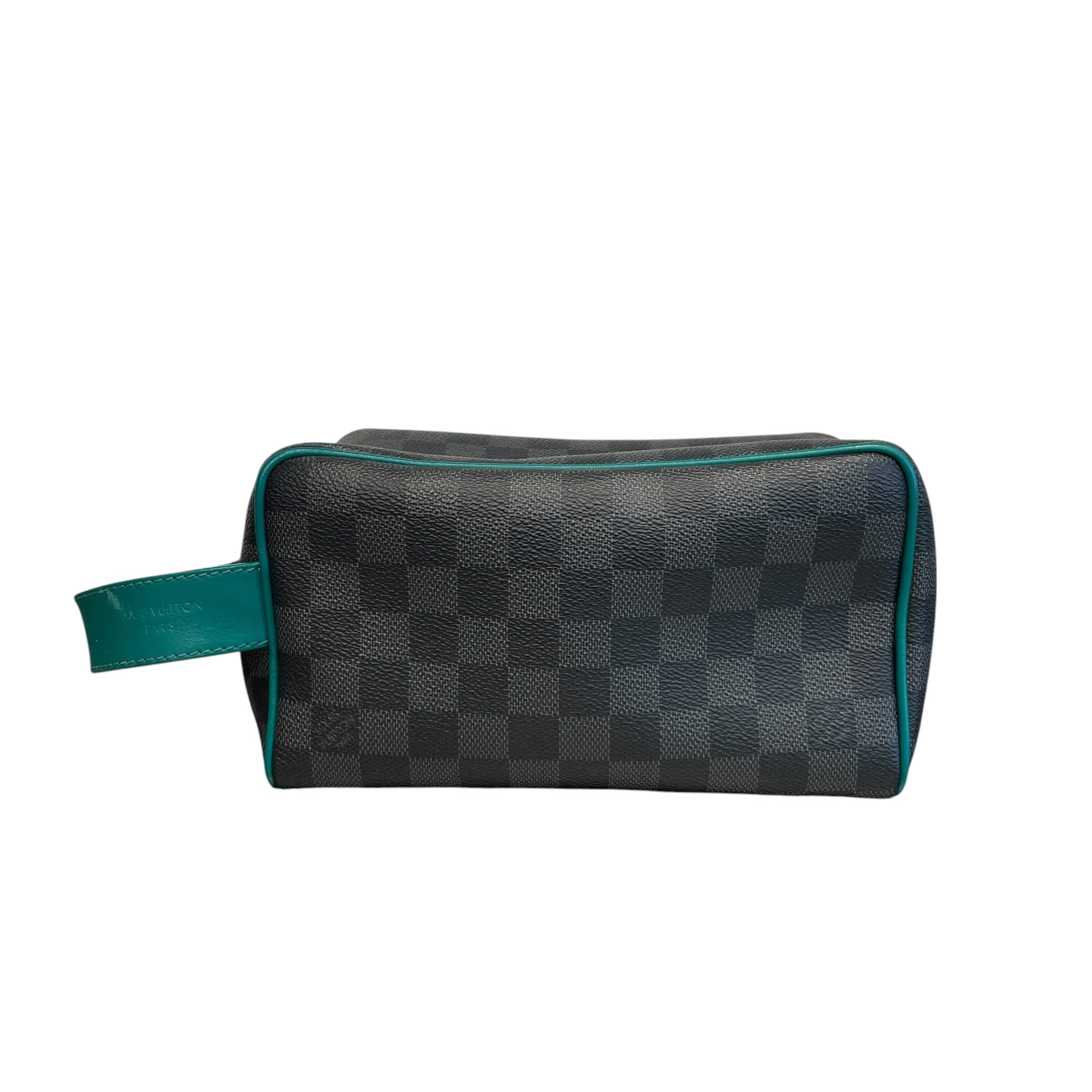 LOUIS VUITTON/Pouch/All Over Print/Leather/BLK/locket dropp kit green buckle view 1