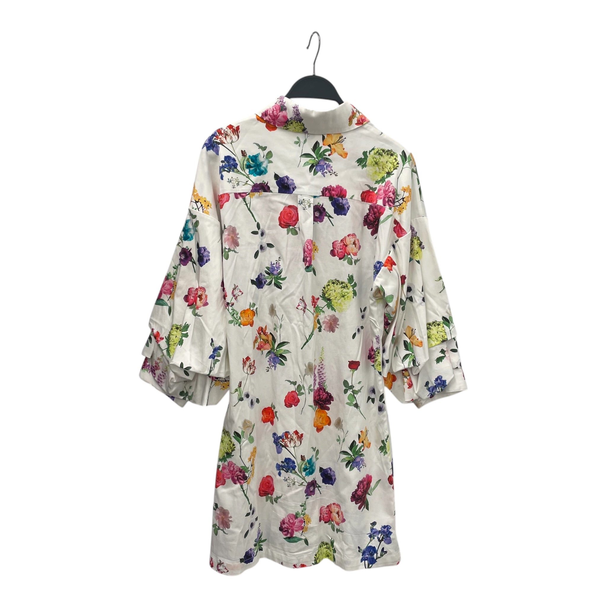 Alice and Olivia/SS Dress/S/Floral Pattern/Cotton/WHT/ view 2