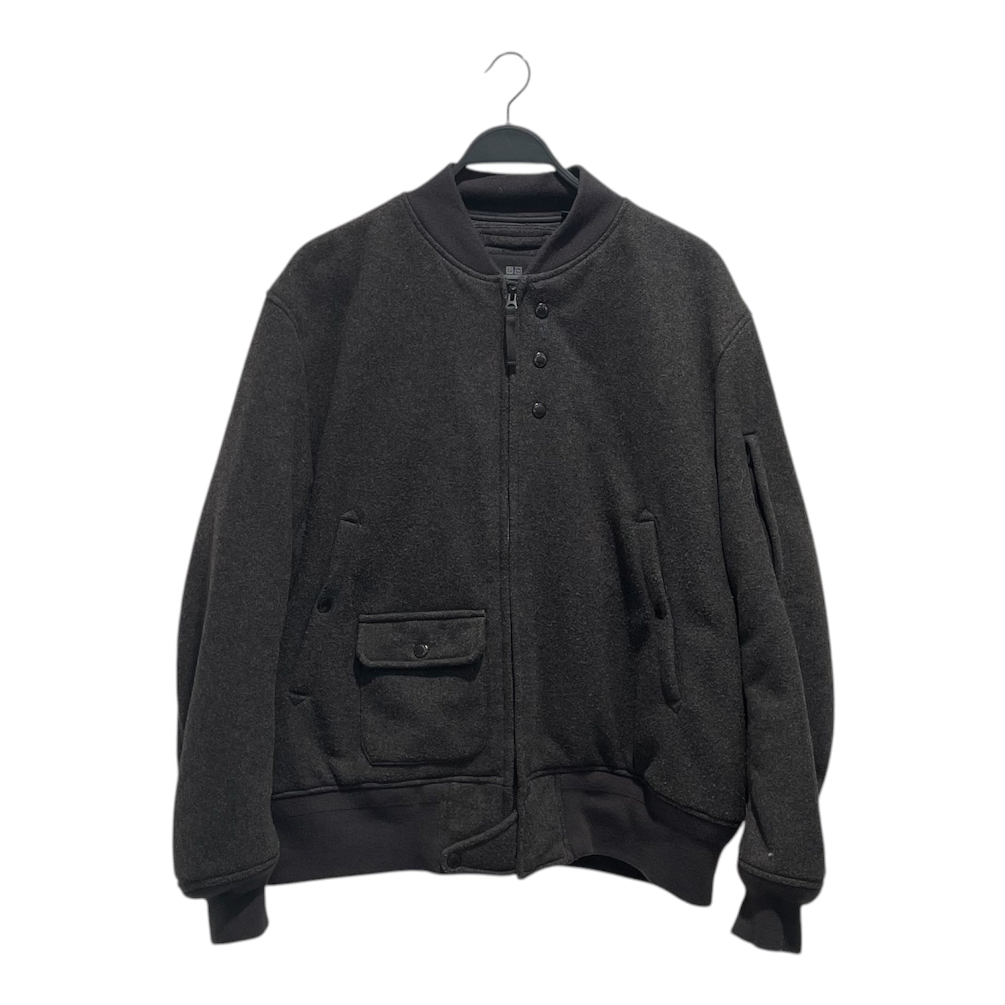 UNIQLO and Engineered Garments/Baseball Jkt/L/Polyester/GRY/Pufftech Bomber view 1