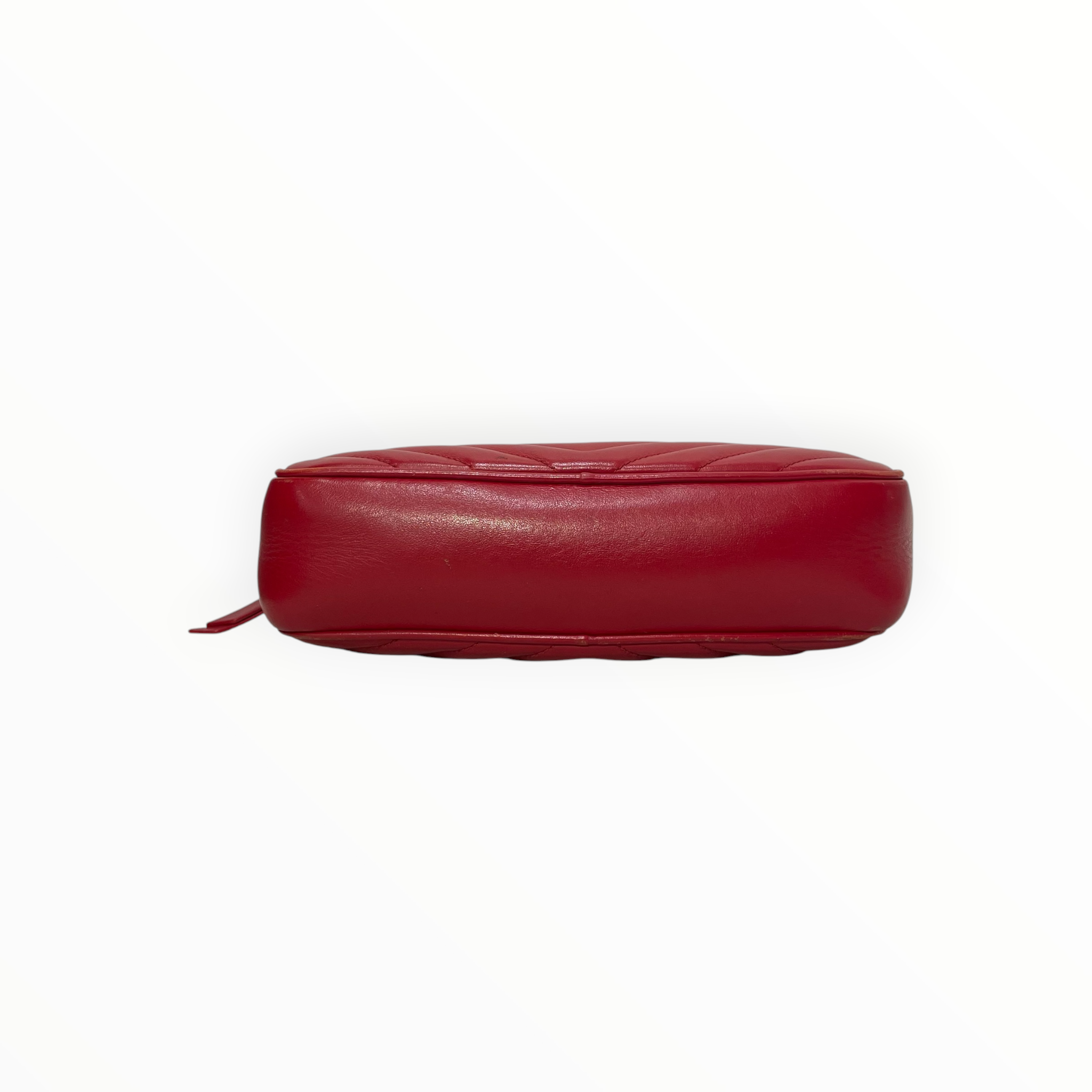 SAINT LAURENT/Cross Body Bag/Leather/RED/Lou Camera, Silver, Tassle, view 3