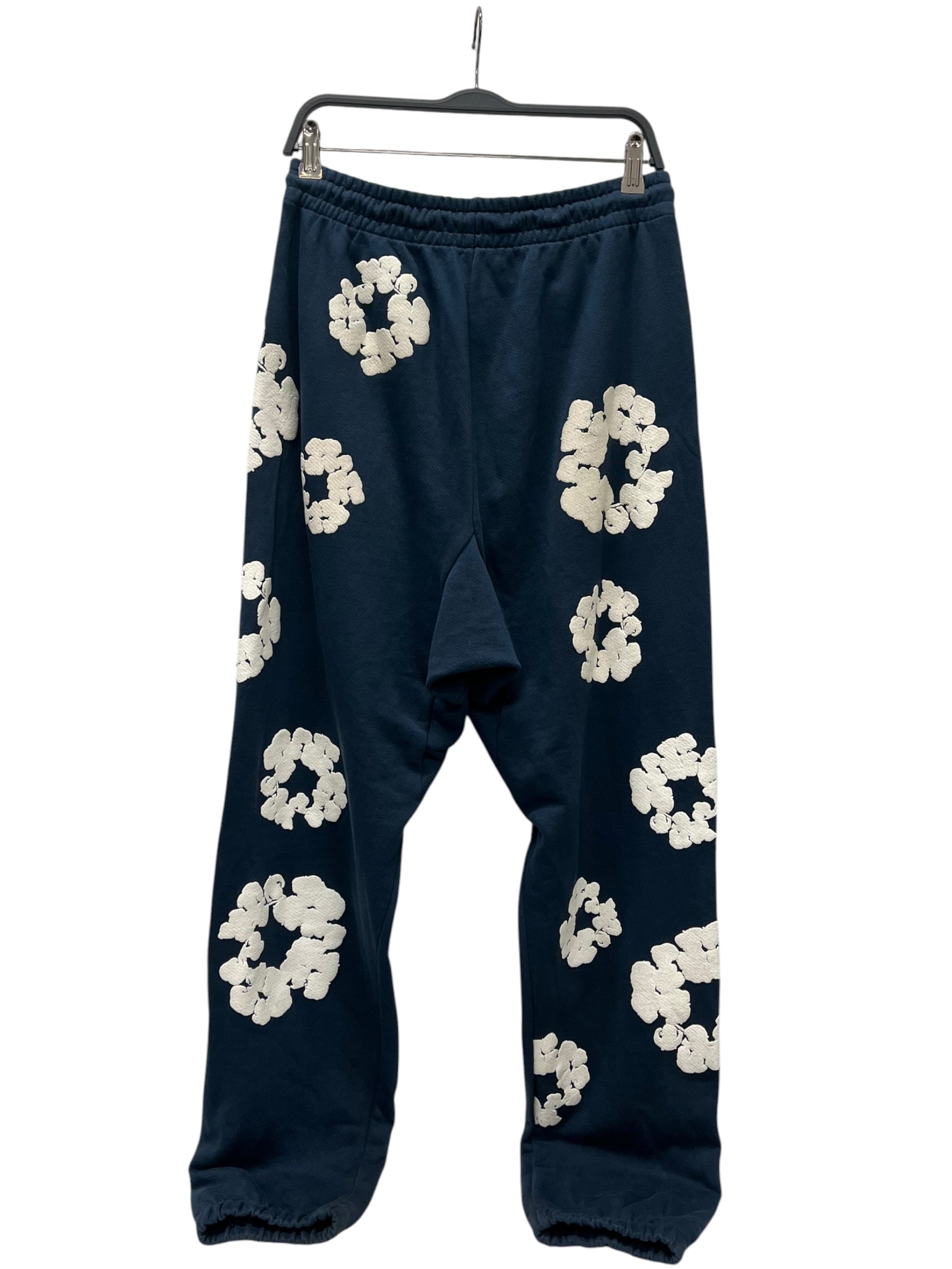 DENIM TEARS/Pants/M/Cotton/NVY/Joggers/All Over Print/navy classic logo view 2