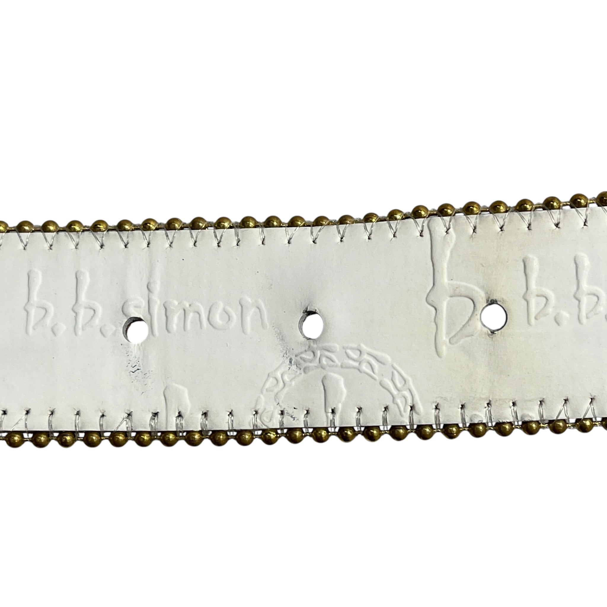 b.b.simon/Belt/Leather/WHT/M's/PRESTIGE GOLD CRYSTAL view 5