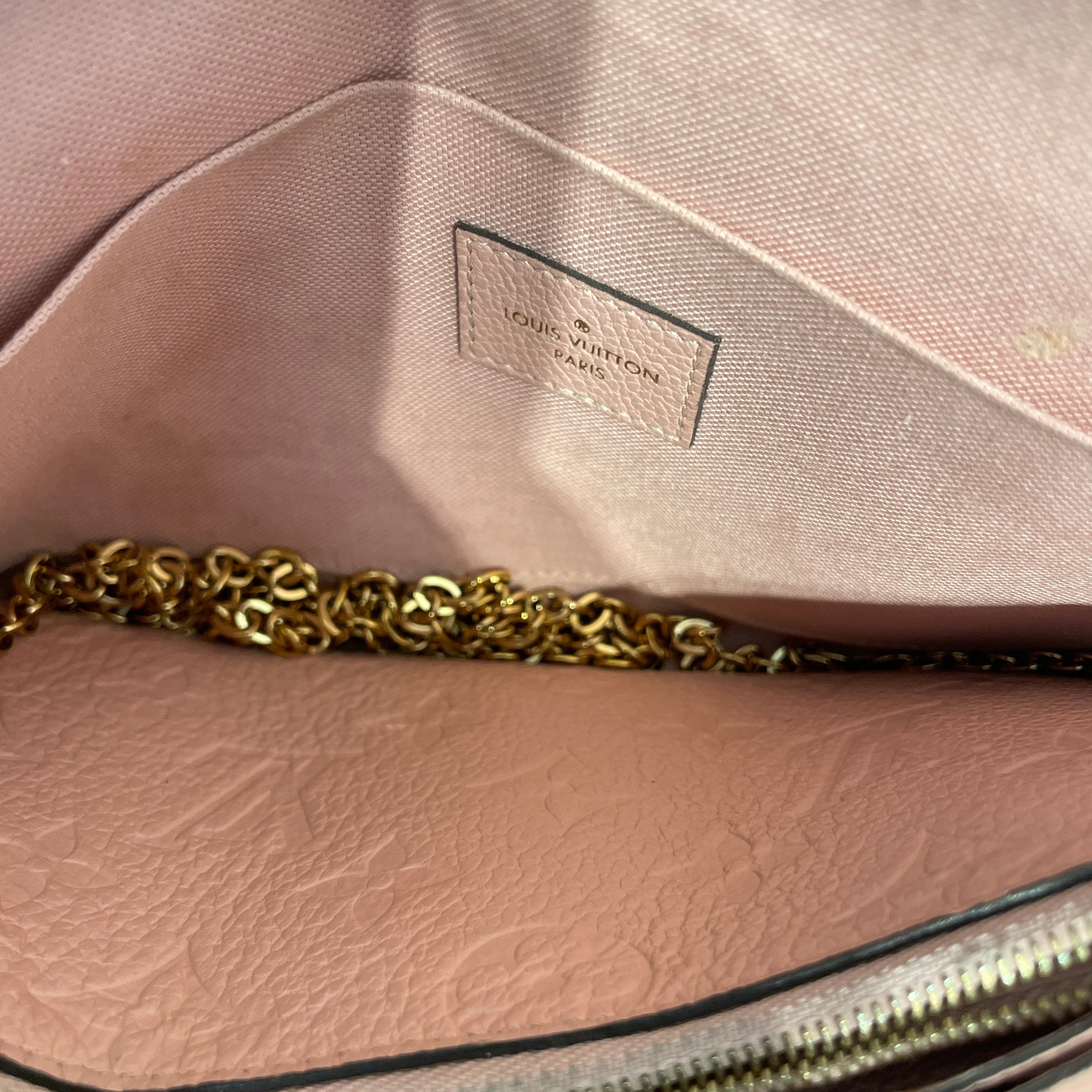 LOUIS VUITTON/Cross Body Bag/Monogram/Leather/PNK/lv pouchette felicie view 4
