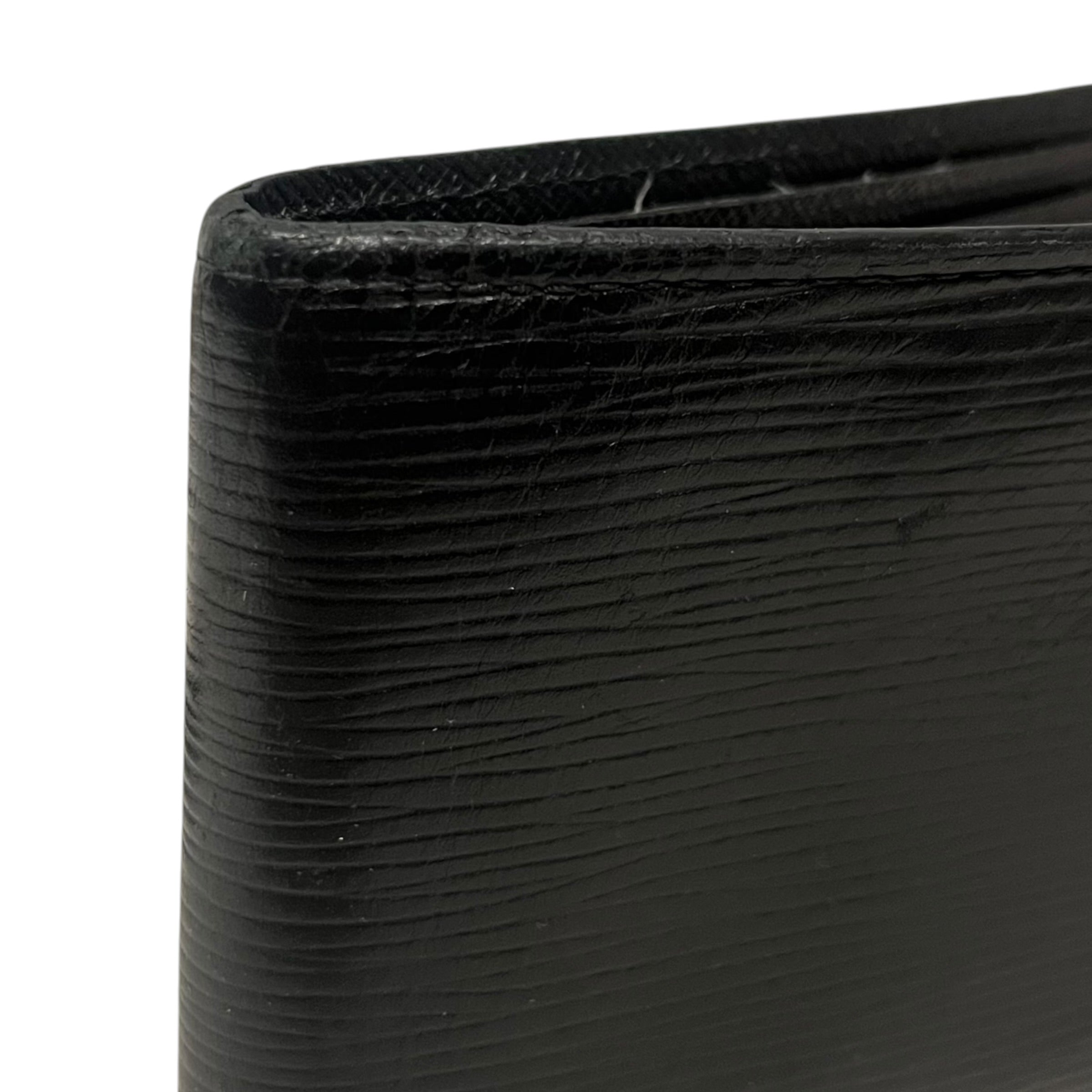 LOUIS VUITTON/Bifold Wallet/Stripe/Leather/BLK/M's/epi leather view 6