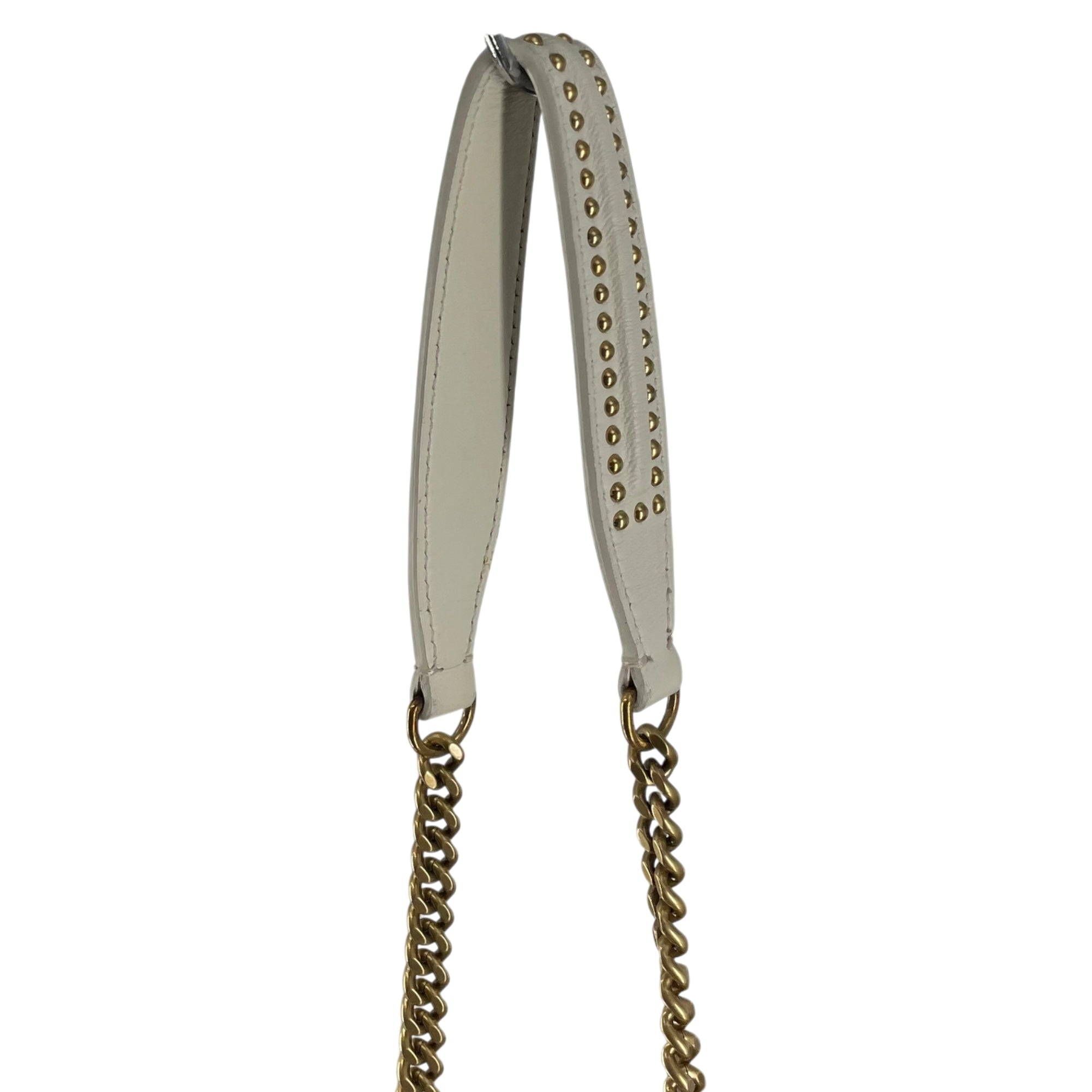 Christian Dior/Cross Body Bag/Leather/WHT/GOLD STUD HARDWARE view 7