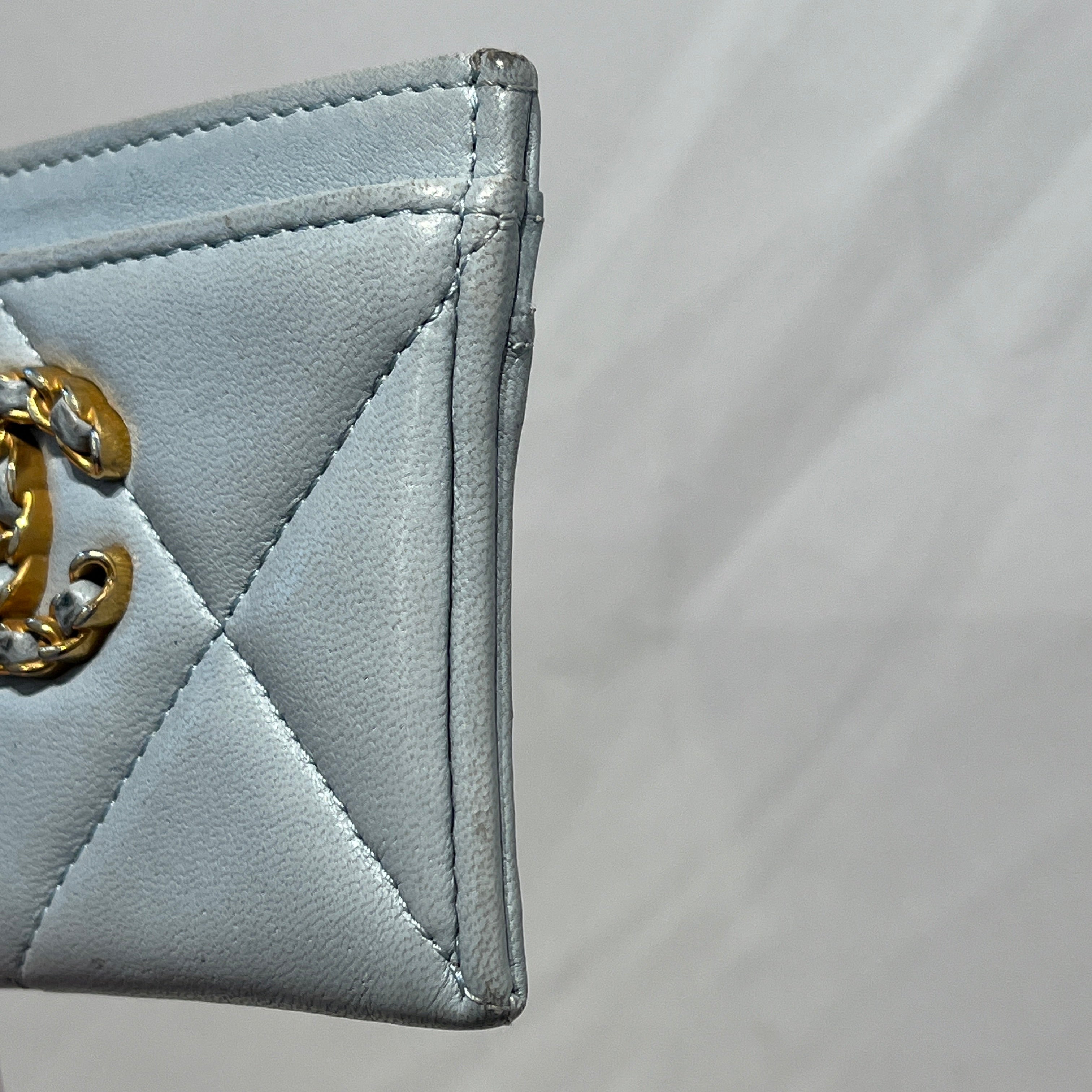 CHANEL/Card Case/Leather/GRY/L's/chanel 19 quilted view 8
