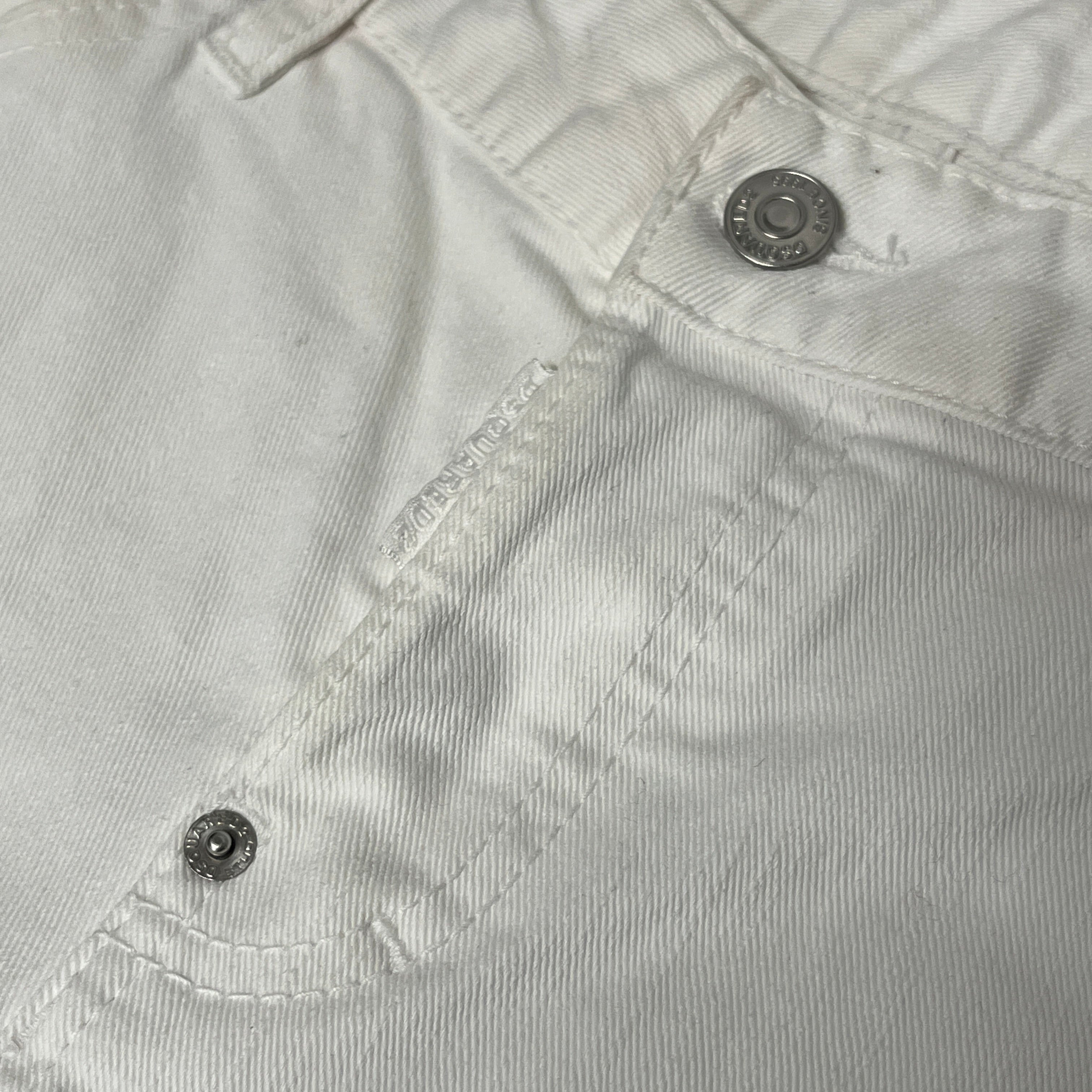 DSQUARED2/Skinny Pants/40/Denim/WHT/Button Fly/GREEN BACK PATCH view 4