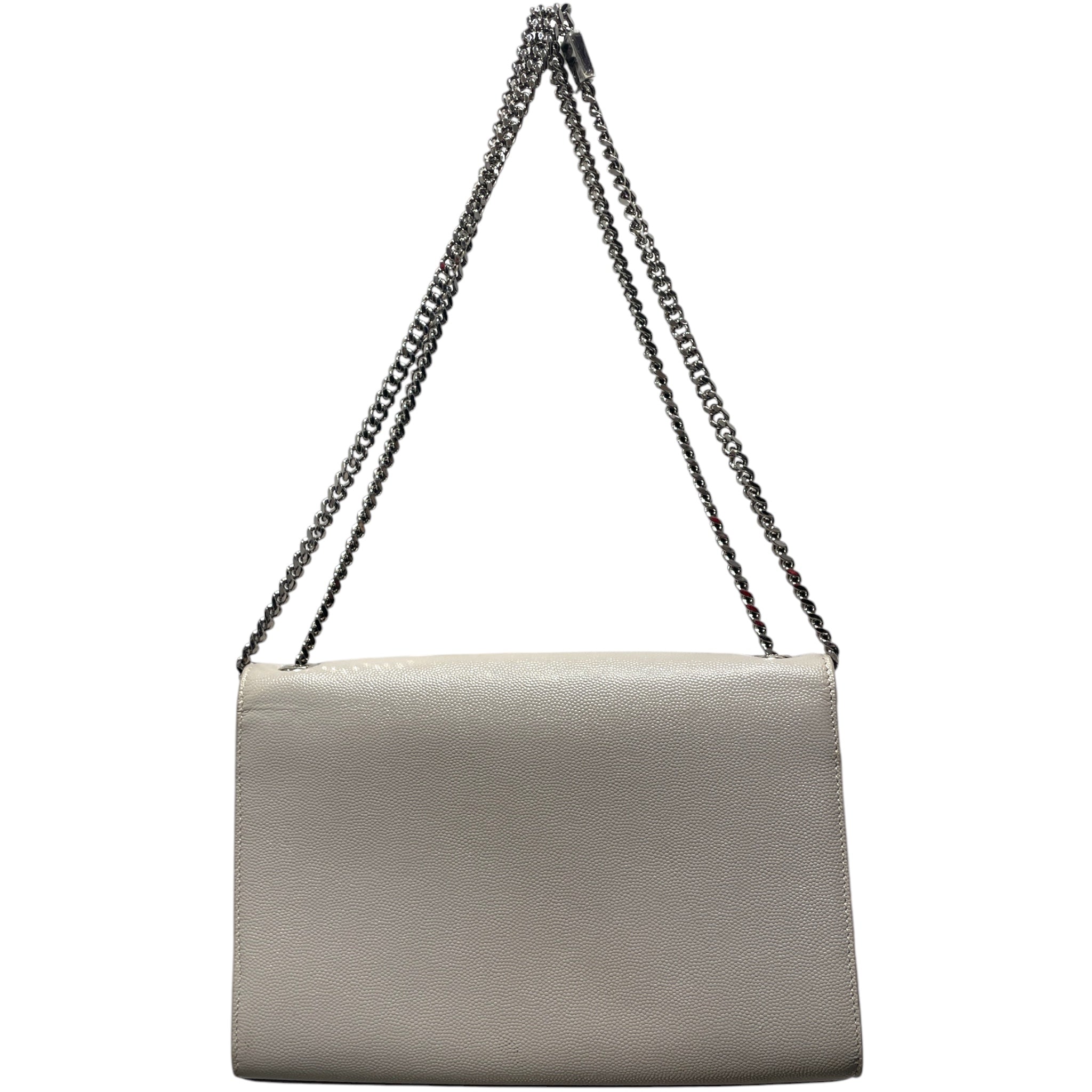 SAINT LAURENT/Cross Body Bag/Leather/GRY/Kate Pebbled Leather Med Bag view 2