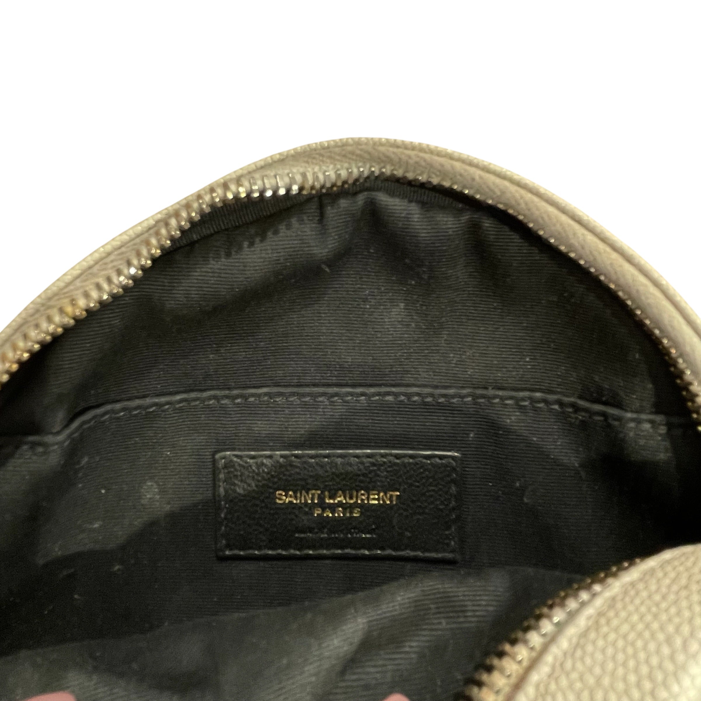 SAINT LAURENT/Cross Body Bag/Leather/CRM/round camera bag view 7