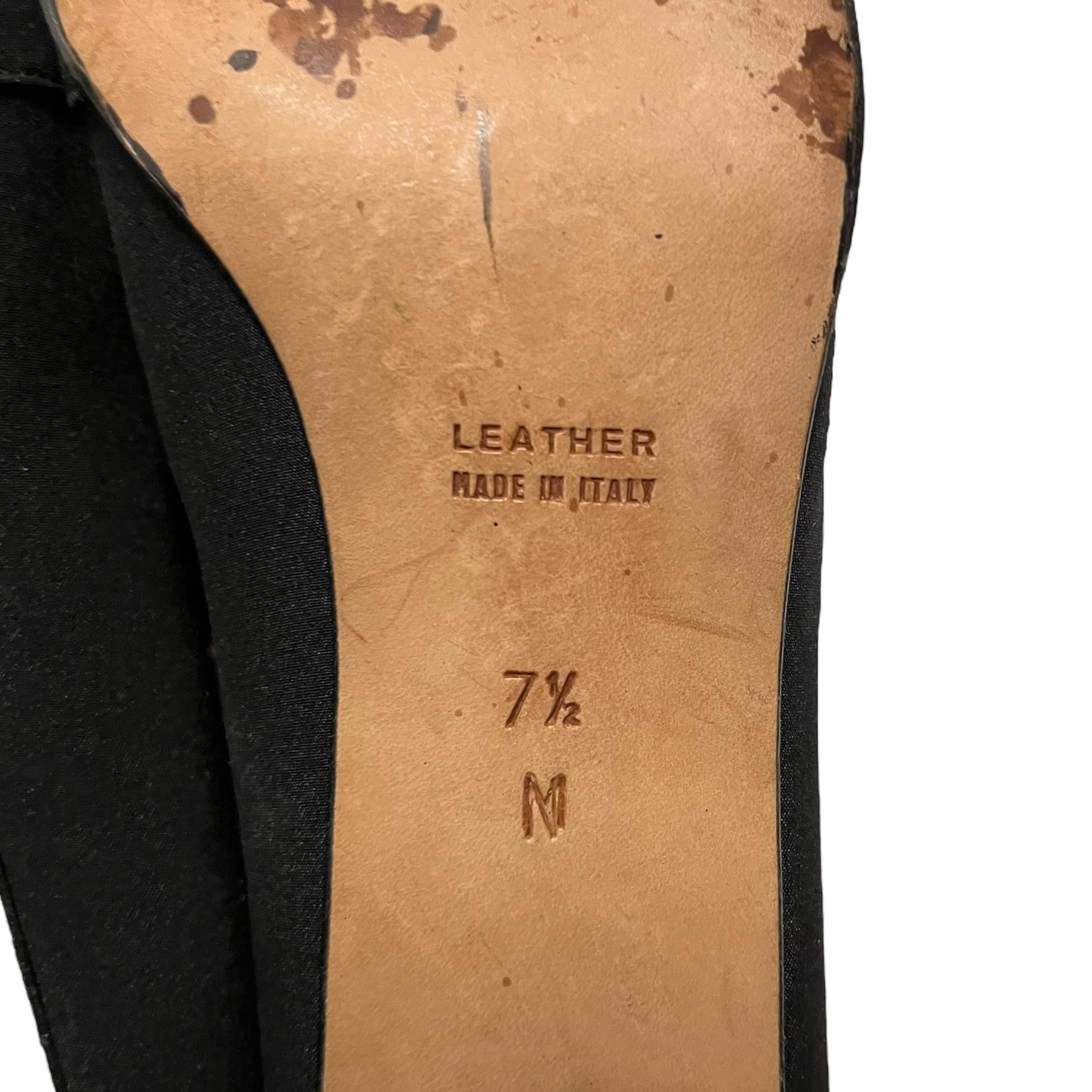 YVES SAINT LAURENT/Heels/US 7.5/Rayon/BLK/Vintage view 4