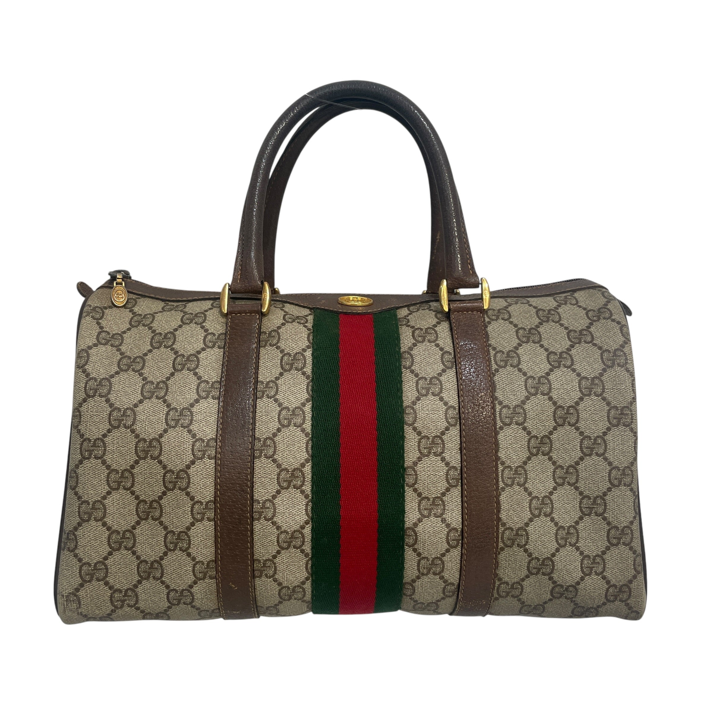 GUCCI/Boston Bag/Monogram/Leather/BRW/GG Monogram view 1