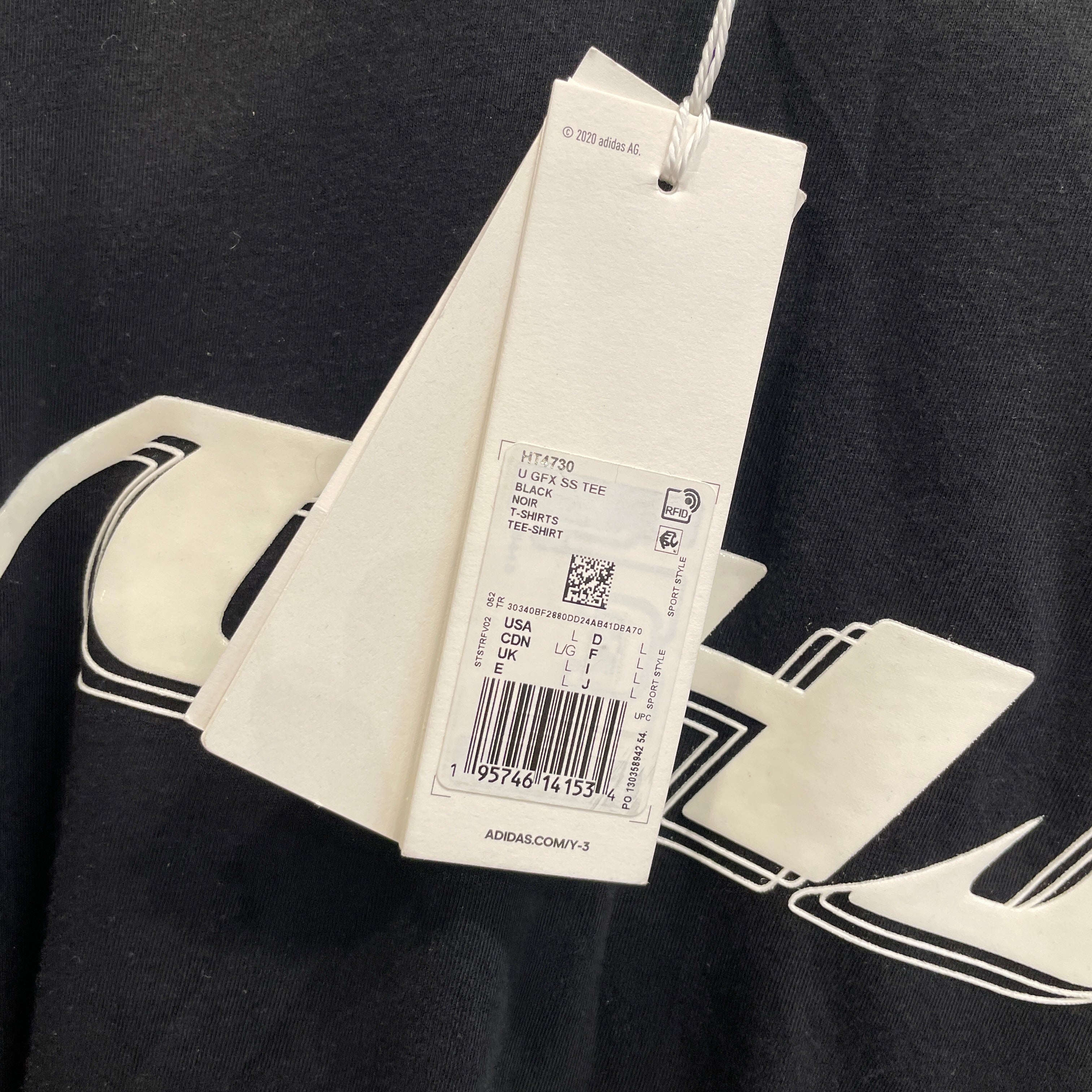 Y-3/T-Shirt/L/Cotton/BLK/YOHJI TEE view 5