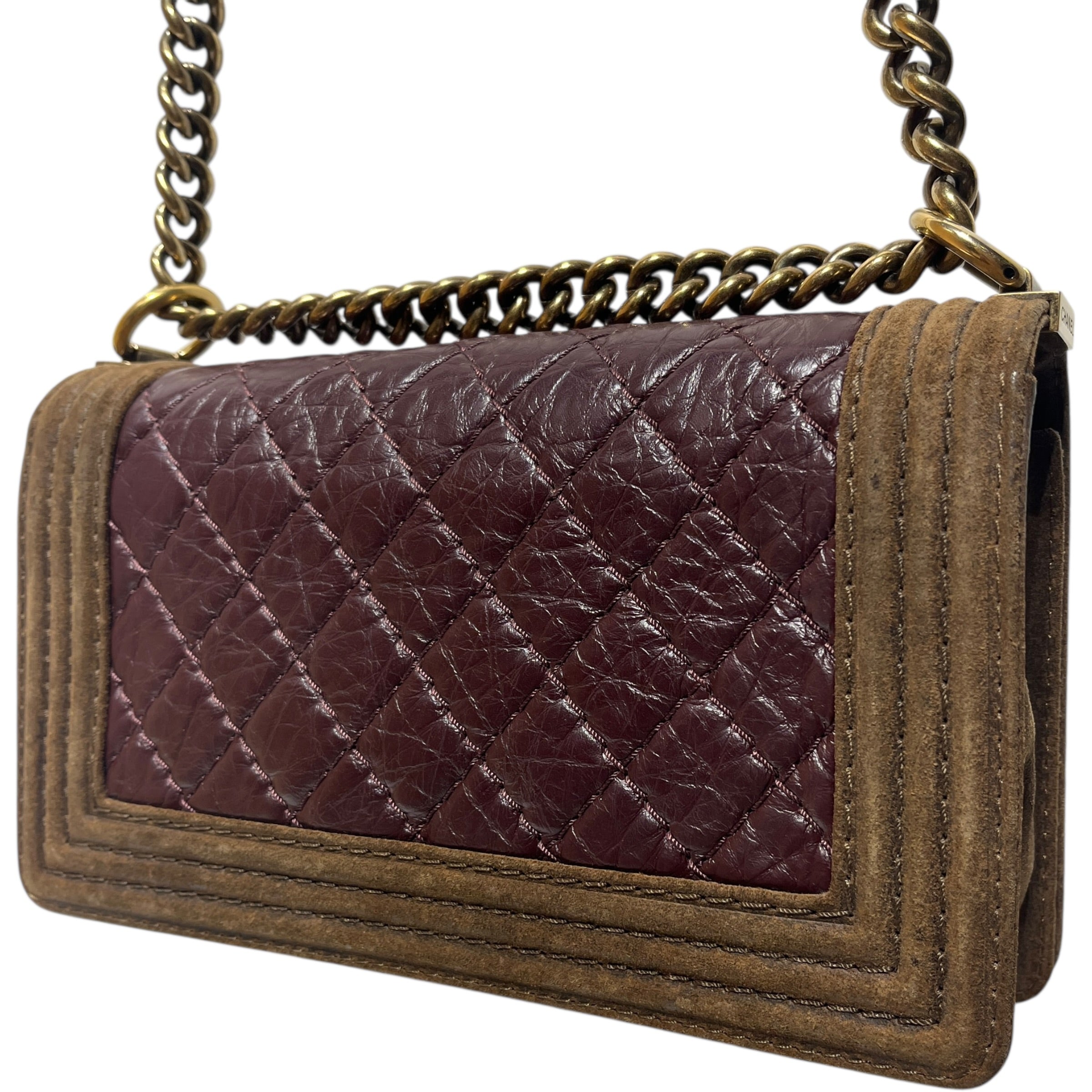 CHANEL/Cross Body Bag/Suede/BRD/PARIS EDINBURGH FLAP BAG view 4