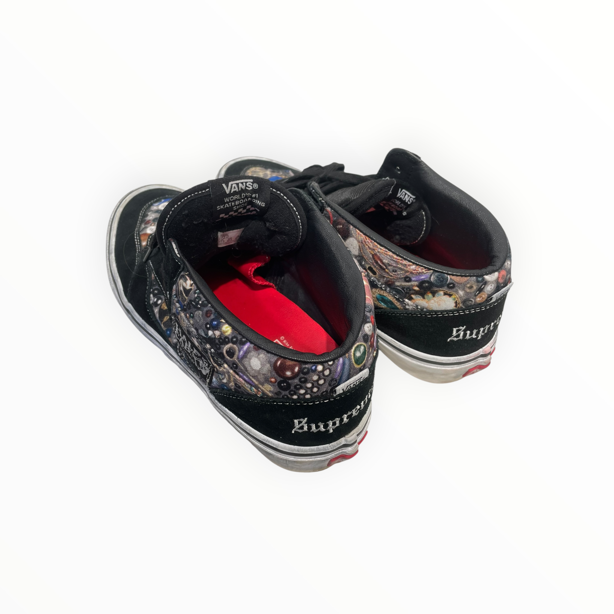 VANS/Supreme/Low-Sneakers/US 12/Cotton/BLK/Half Cab Supreme Collab view 2