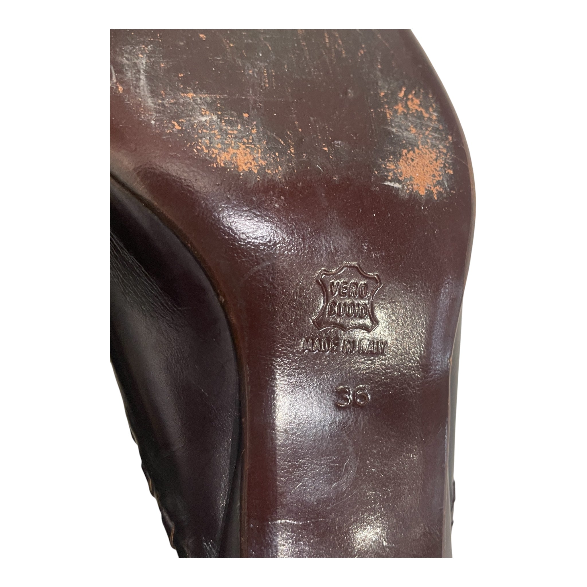MIU MIU/Heels/EU 36/Leather/BRW/ORN BRANDING/KITTEN HEEL view 6