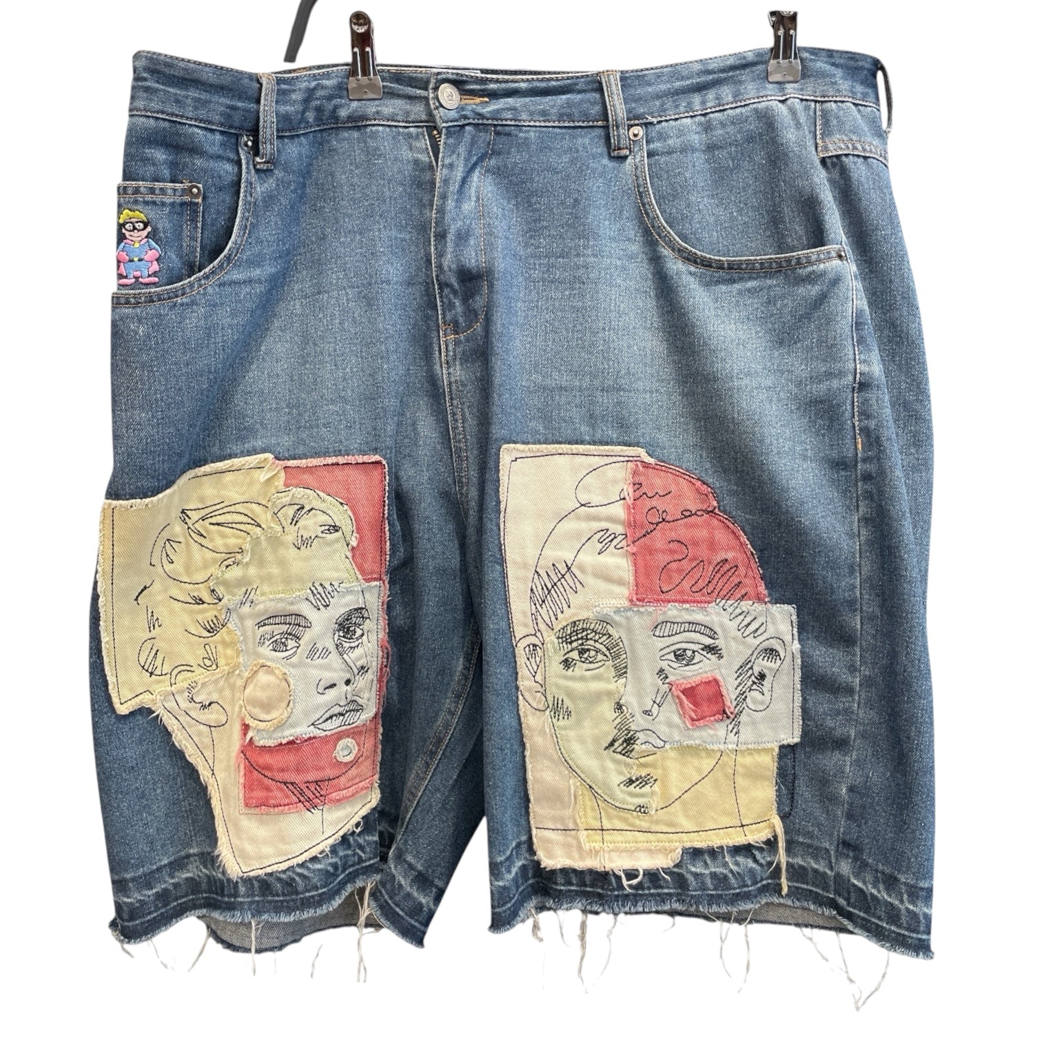 Kidsuper/Shorts/XL/Denim/NVY/All Over Print/ view 1