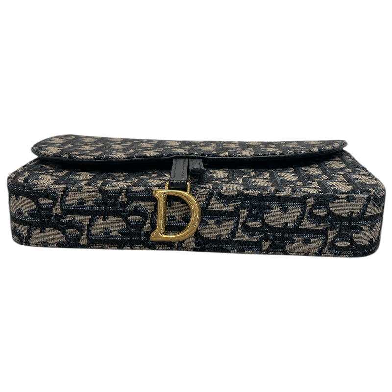 Christian Dior/Cross Body Bag/Cotton/NVY/saddie wallet