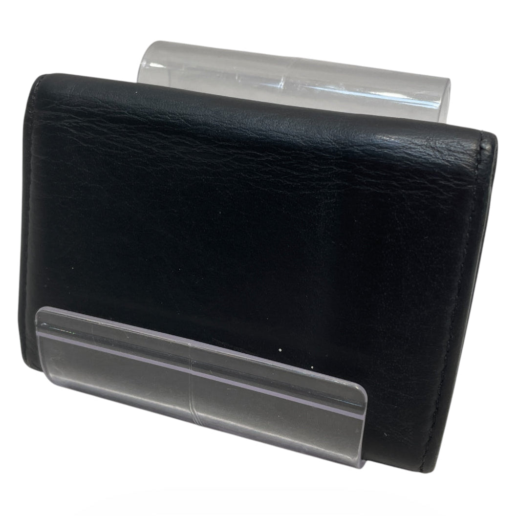 BALENCIAGA/Trifold Wallet/Leather/BLK/L's/MINI ENVELOPE EMBOSSED LOGO view 1
