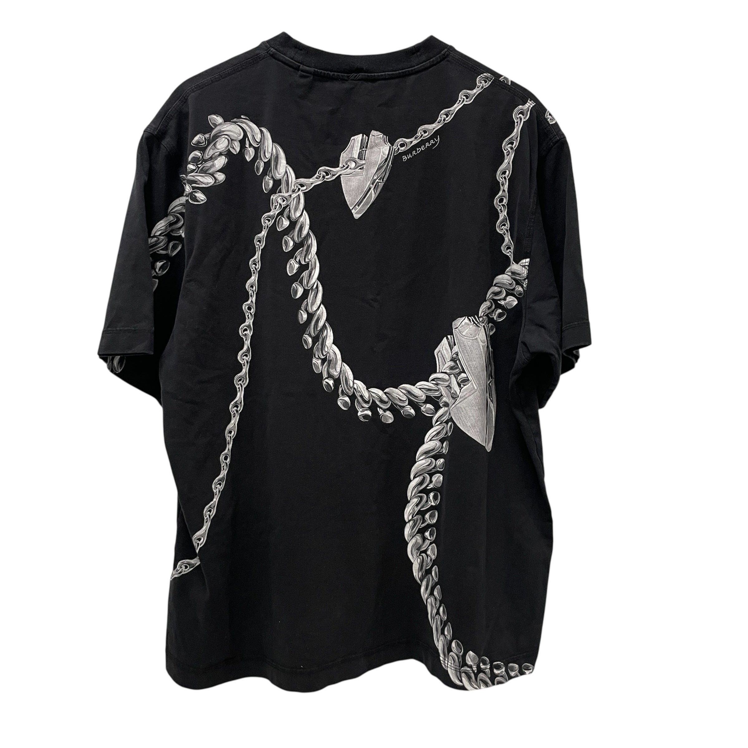 BURBERRY/T-Shirt/XL/Cotton/BLK/All Over Print/ view 2
