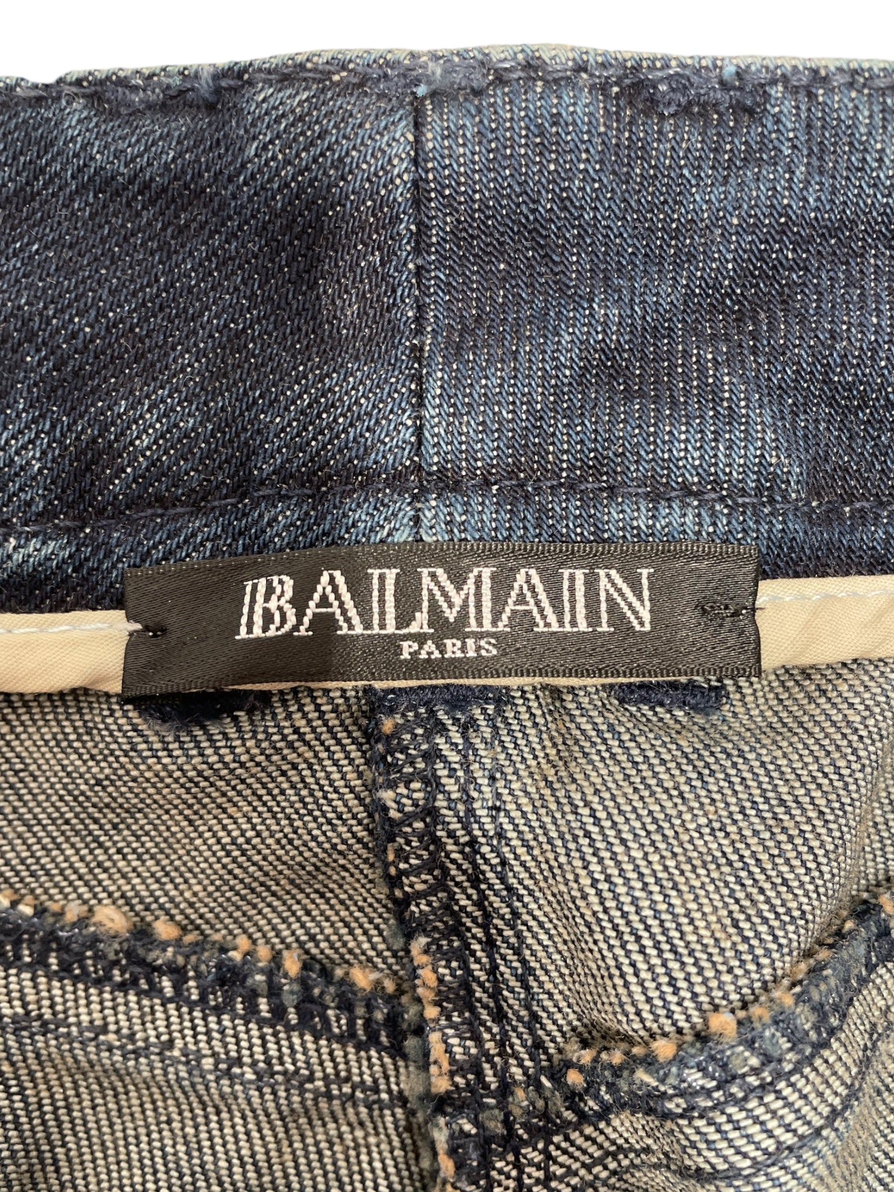 BALMAIN/Skinny Pants/38/Denim/NVY/BIKER view 3
