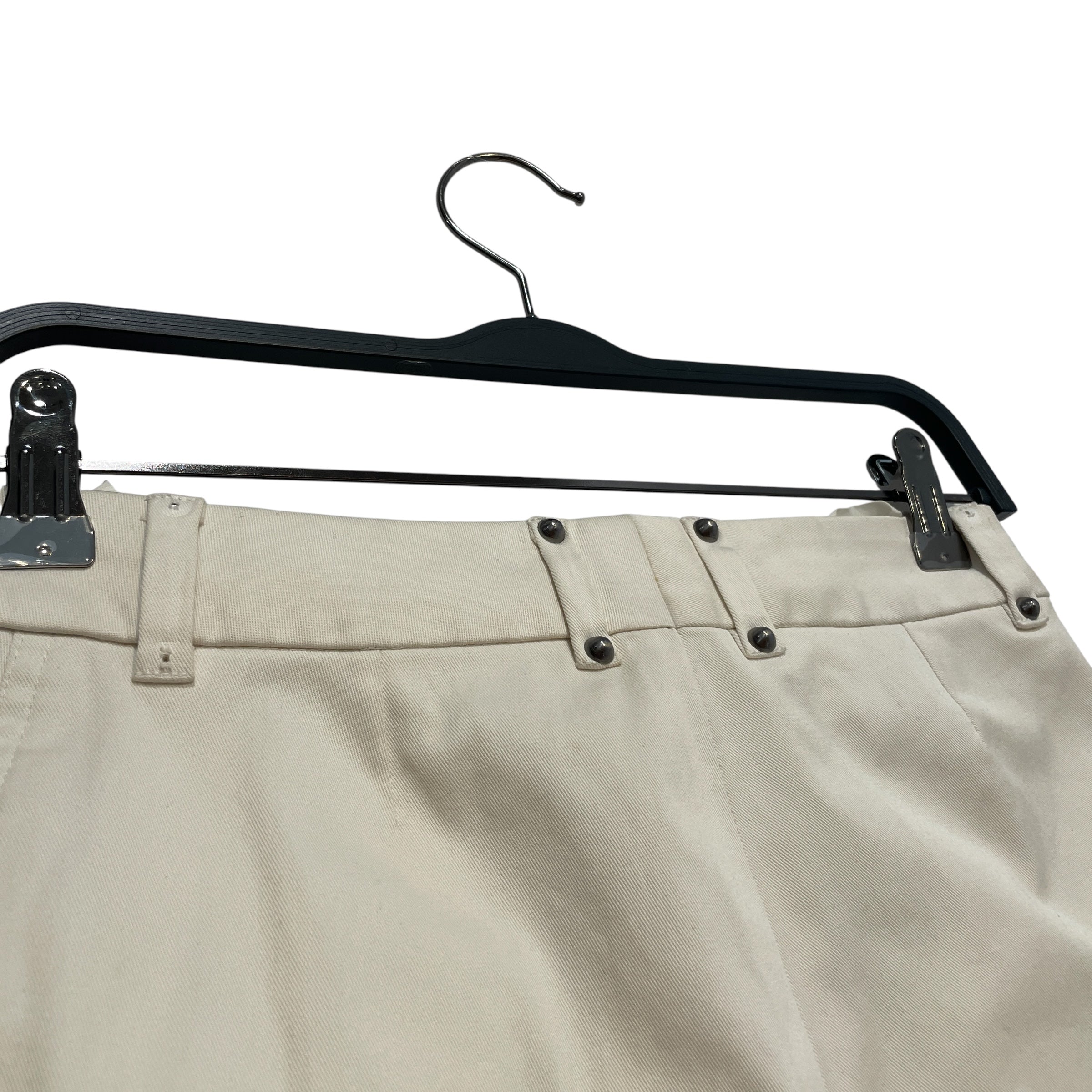 YVES SAINT LAURENT/Overall/Cotton/WHT/Studded Pants view 4