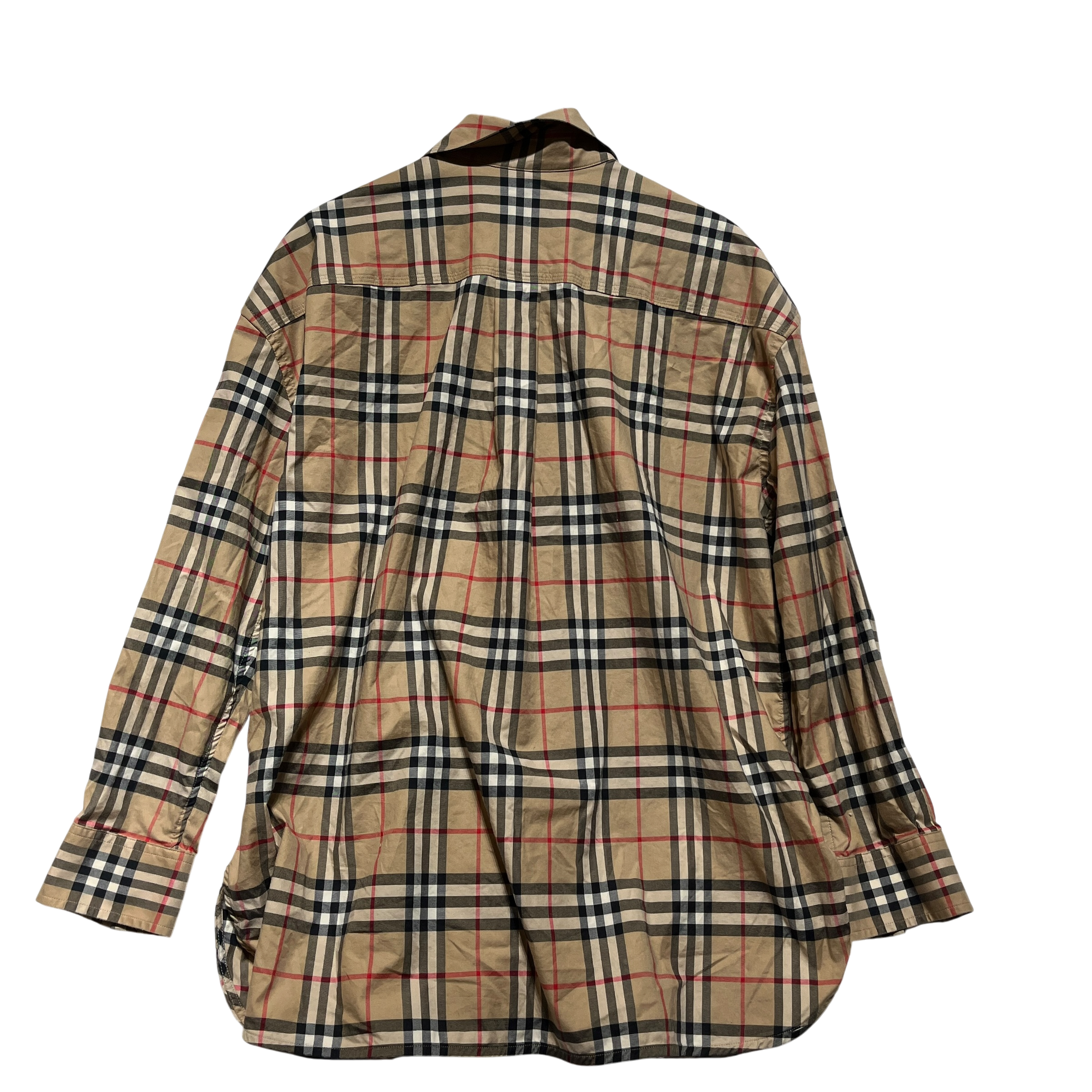 BURBERRY LONDON/Flannel Shirt/0/Cotton/BEG/Plaid/LOVE PAINT view 2