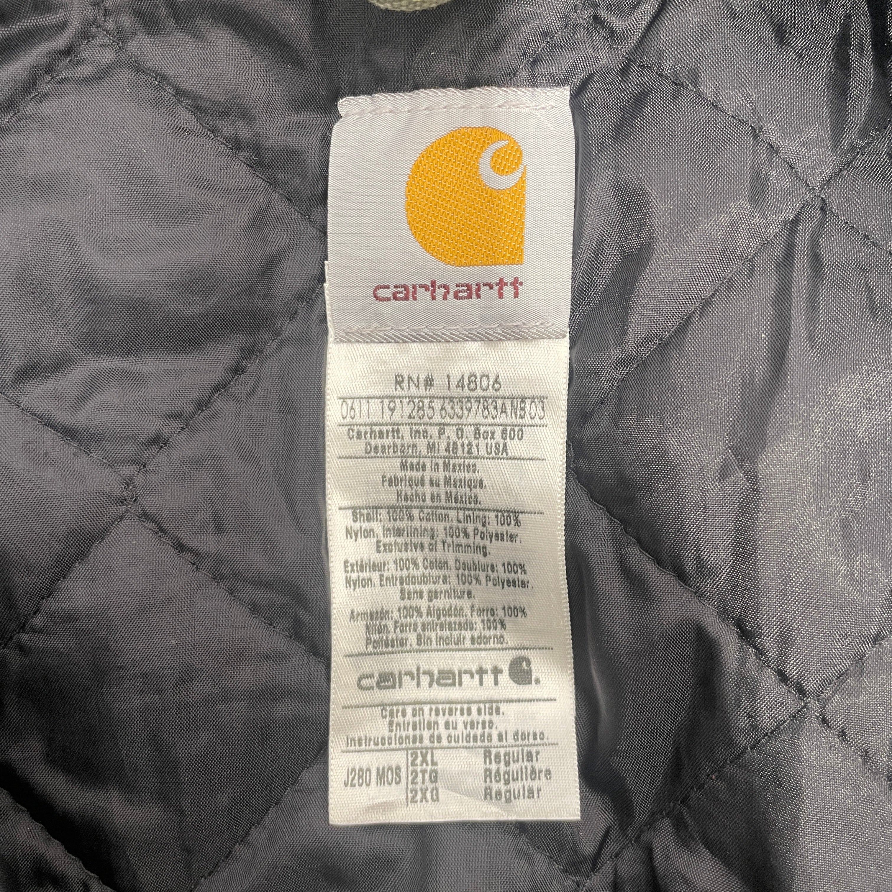Carhartt/Zip Up Hoodie/XXL/Cotton/GRN/ view 3