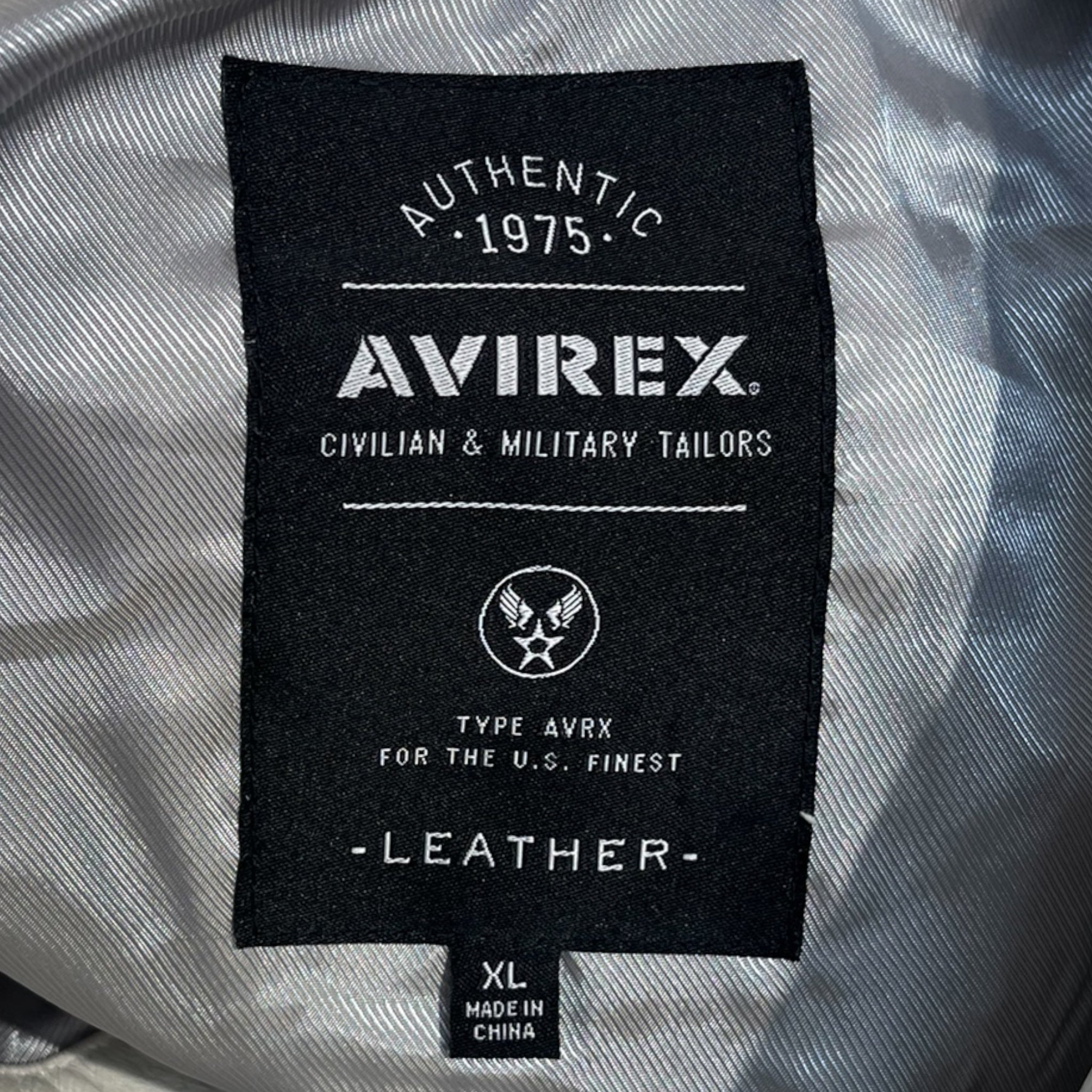AVIREX/Leather Jkt/XL/Leather/WHT/all american back patch view 3