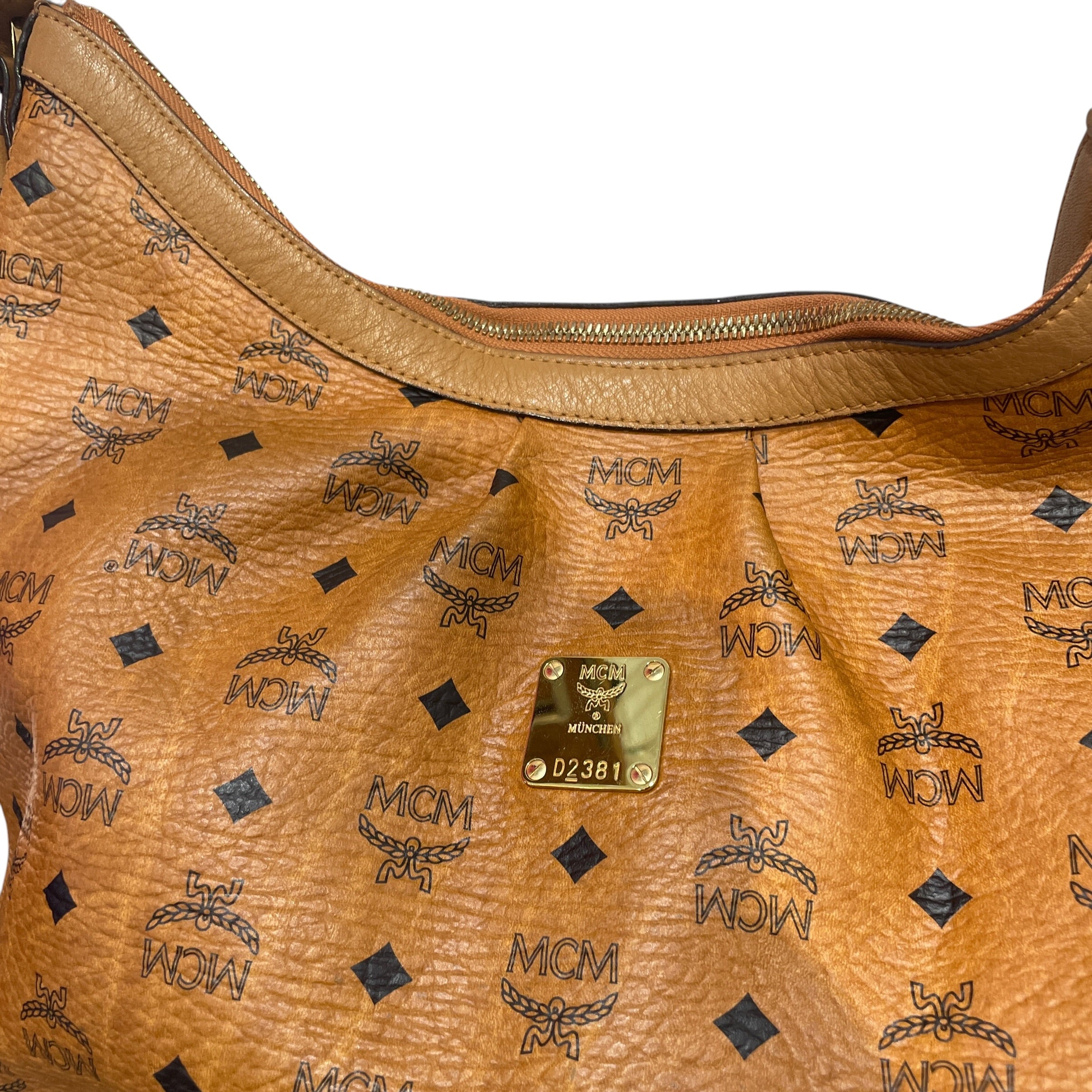 MCM/Tote Bag/Monogram/Leather/CML/Cognac Visetos Hobo view 4