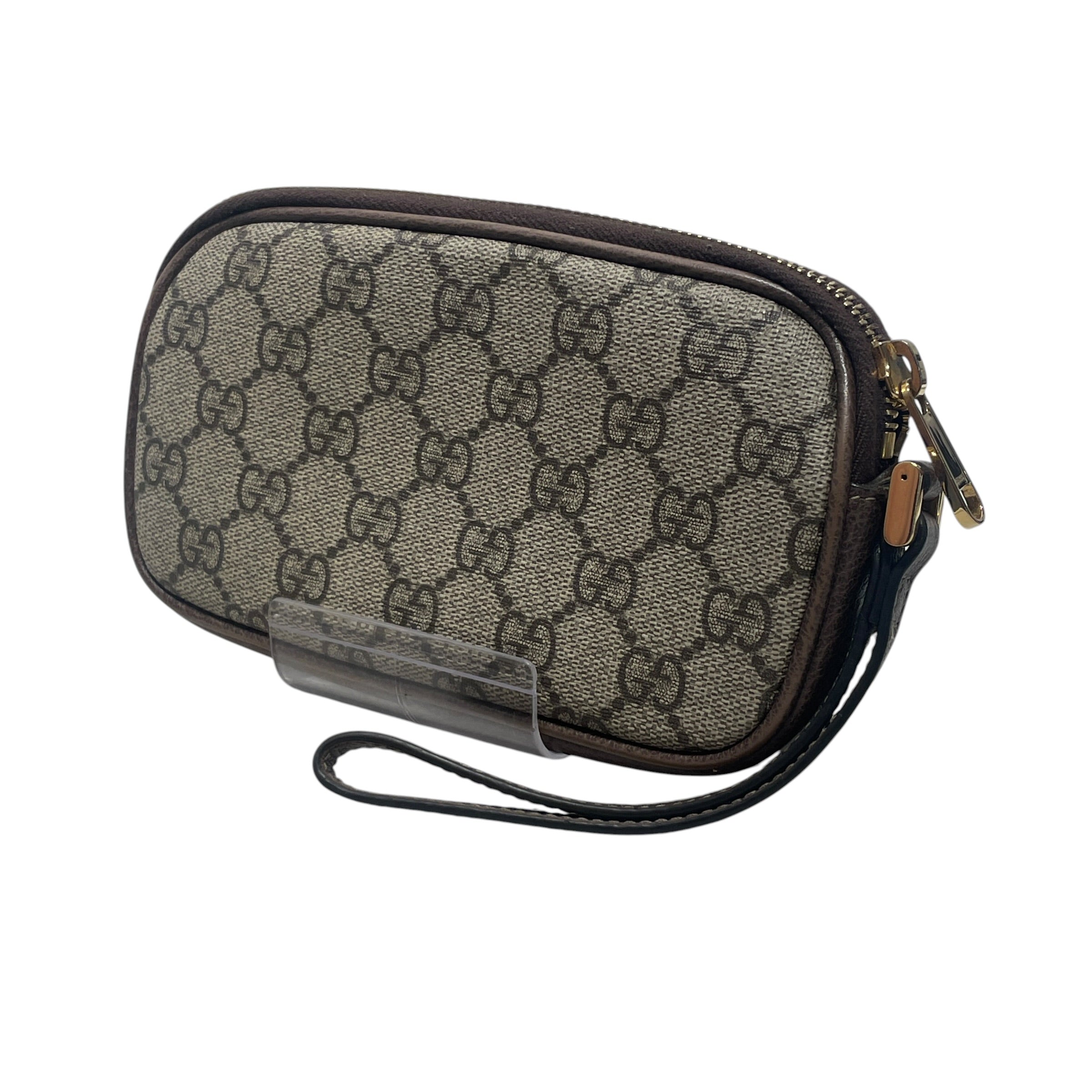 GUCCI/Wallet/Monogram/Cotton/BRW/L's/gg supreme wristlet view 2