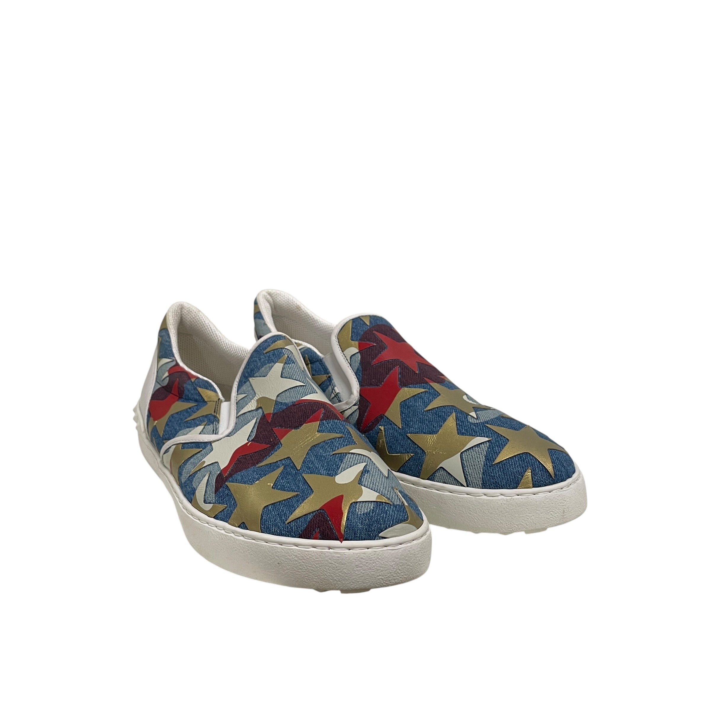 VALENTINO GARAVANI/Low-Sneakers/EU 44/Graphic/Denim/MLT/STARS/ SLIP ON view 1