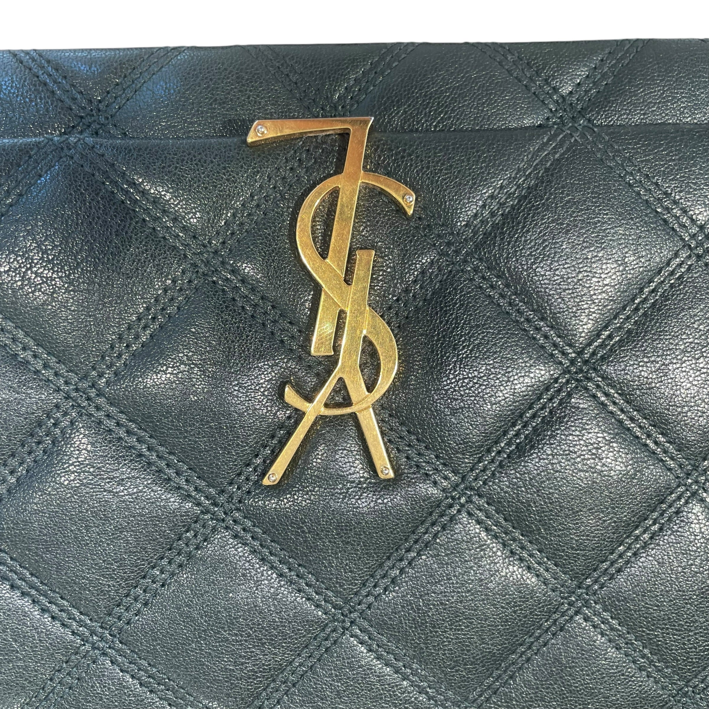 SAINT LAURENT/Cross Body Bag/Leather/GRN/LTHER GEO PATTERN BG view 4