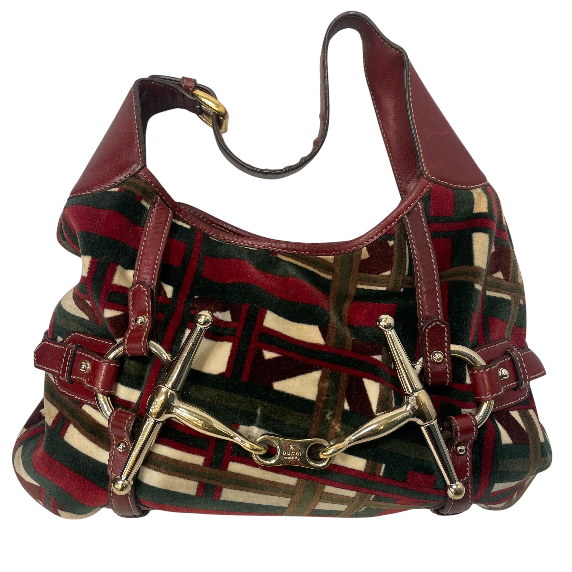 GUCCI/Hand Bag/All Over Print/BRD/85 anniversary horsebit plaid view 2