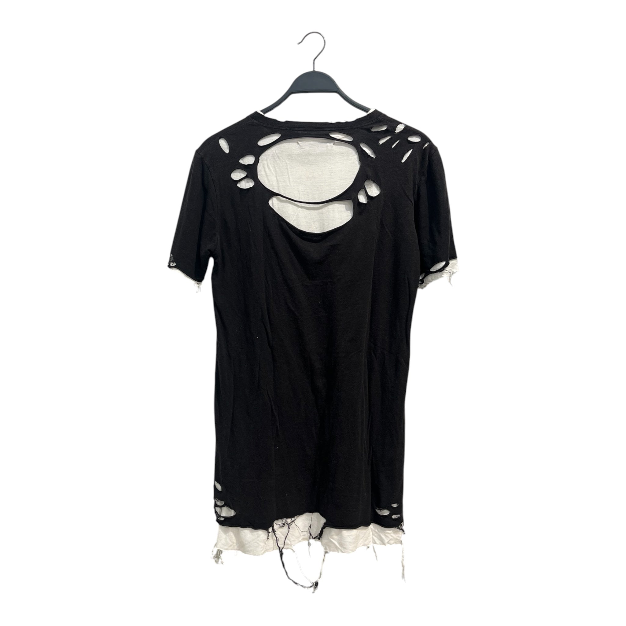 14th Addiction/T-Shirt/L/Cotton/BLK/whit shirt inside distressed view 2