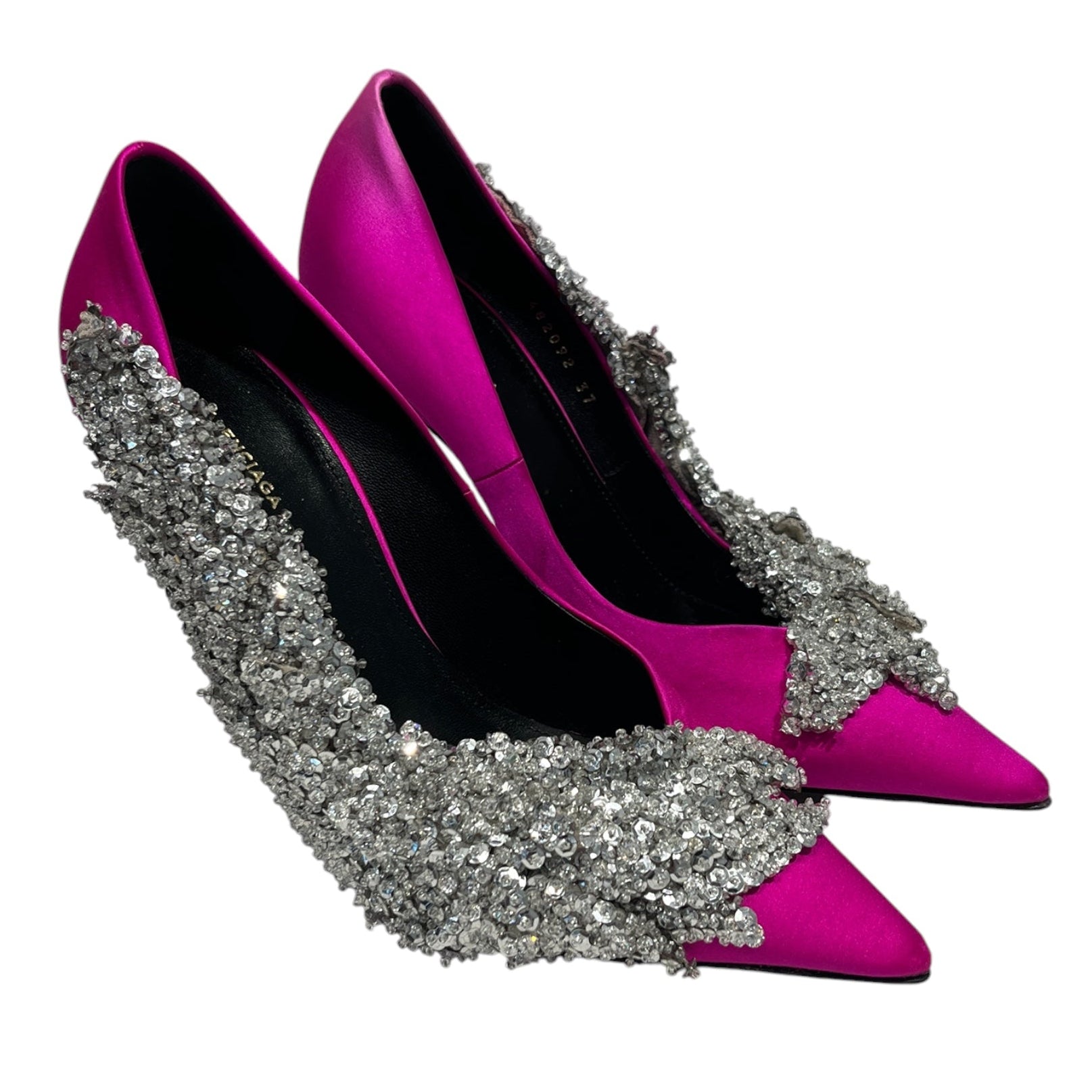 BALENCIAGA/Heels/EU 37/Nylon/PNK/RGHINESTONEWINGS view 1