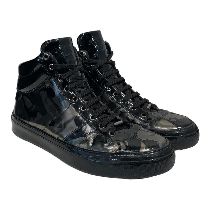 JIMMY CHOO/Hi-Sneakers/EU 46/Camouflage/Leather/BLK/