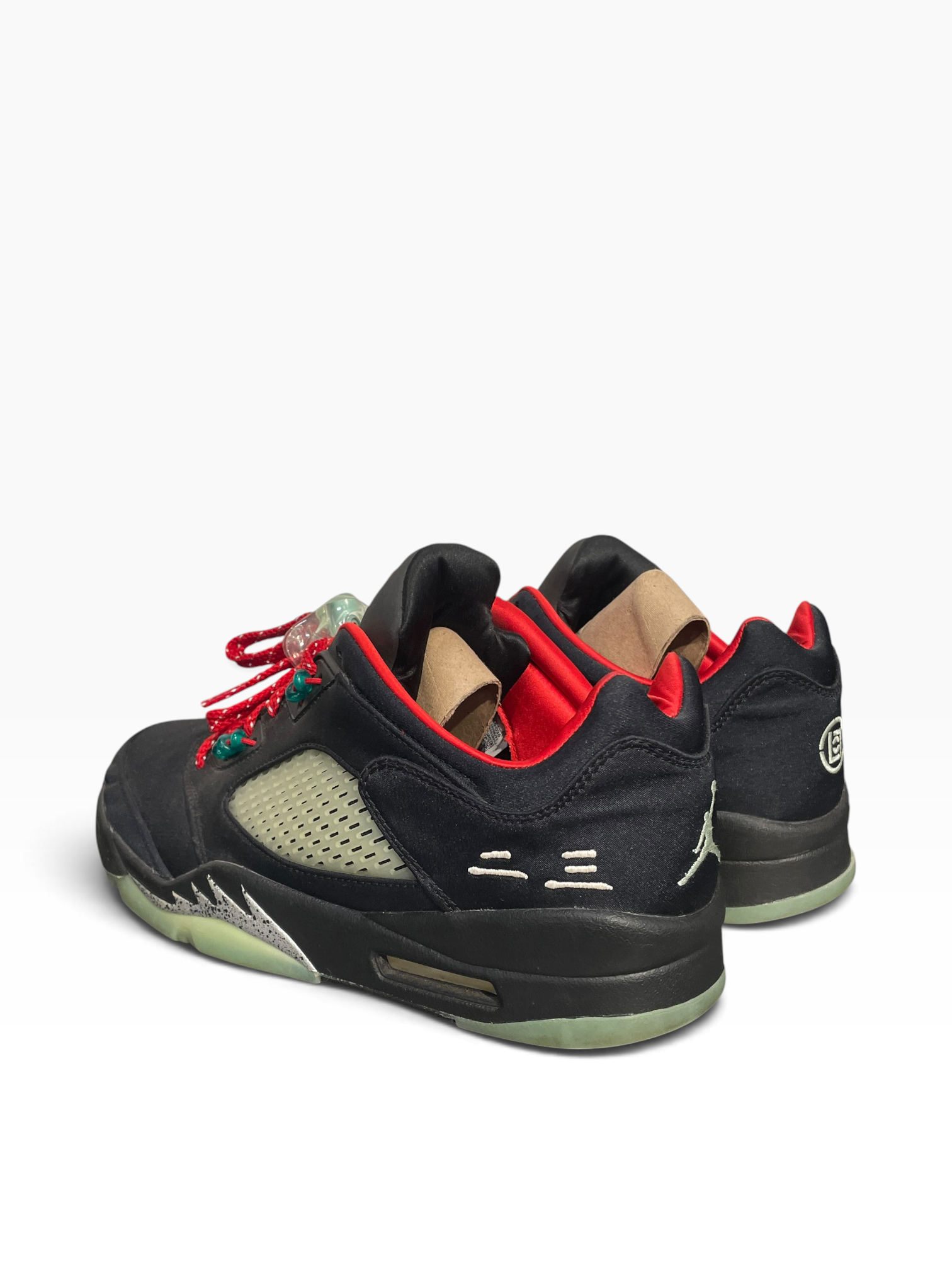 NIKE/AIR JORDAN 5 RETRO LOW SP/Low-Sneakers/US 12/Nylon/BLK/DM4640-036 view 2