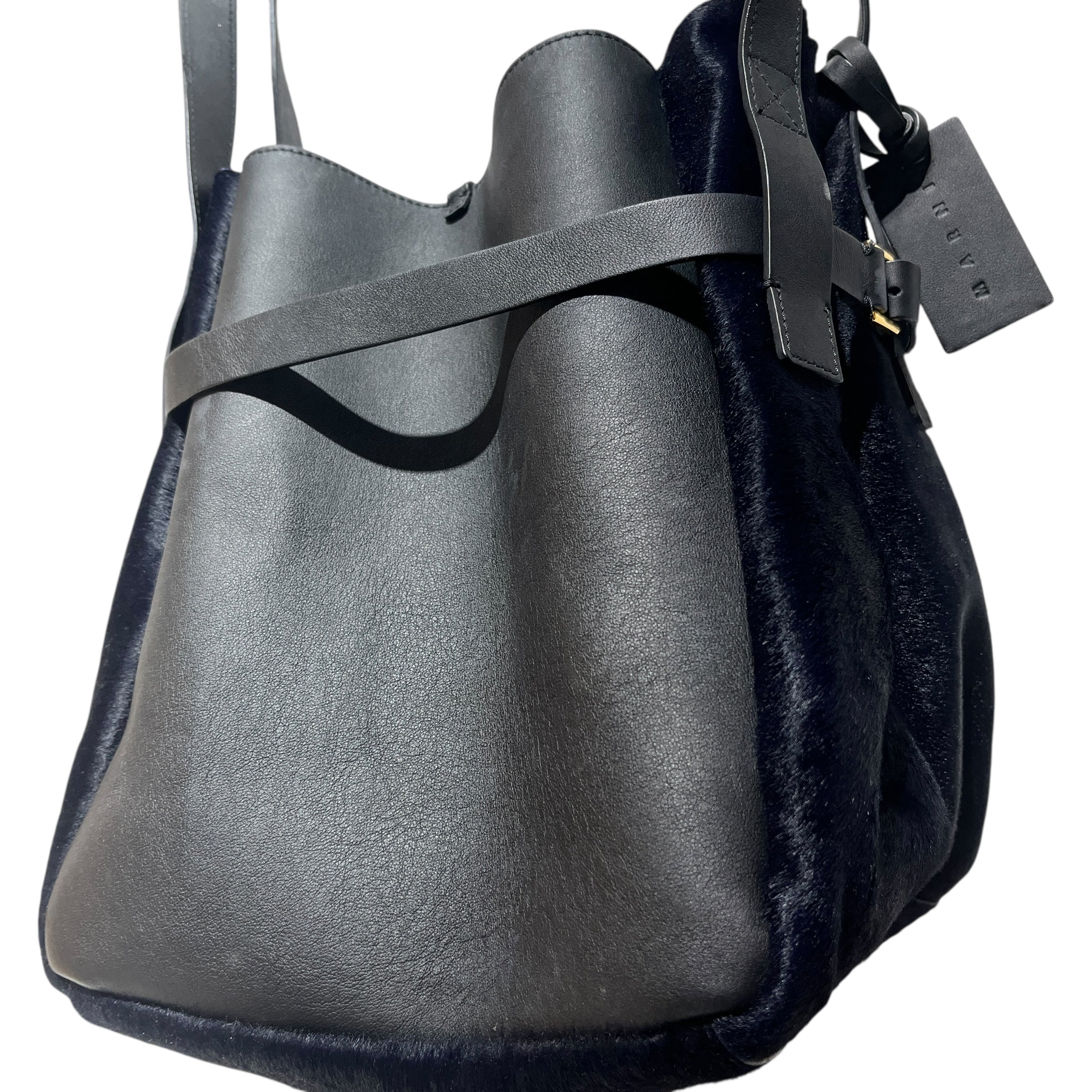 MARNI/Tote Bag/Leather/BLK/Calfhair Bucket Bag view 4