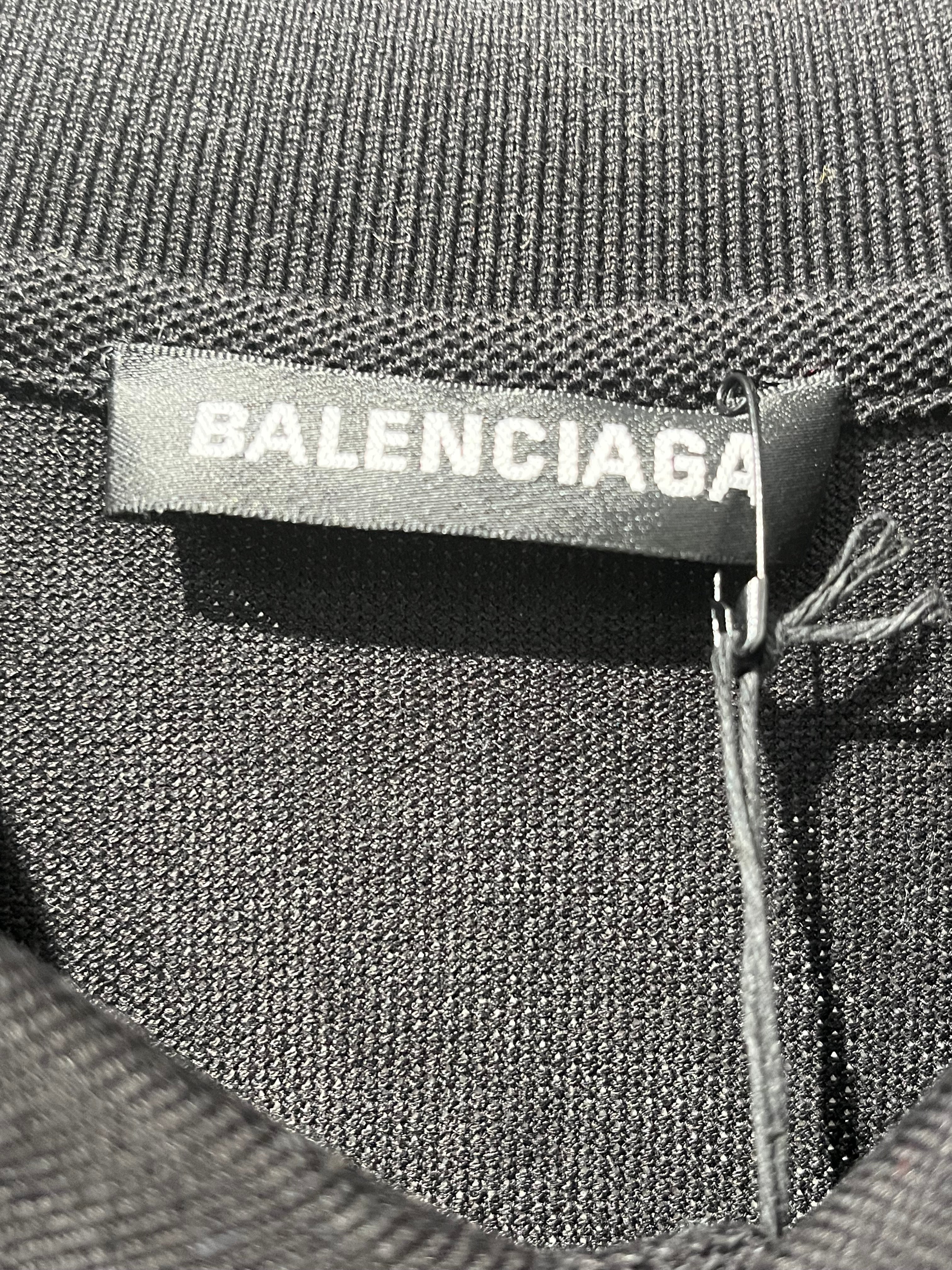 BALENCIAGA/Polo Shirt/XS/Cotton/BLK/Graphic/E F FUEL GAUGE view 5
